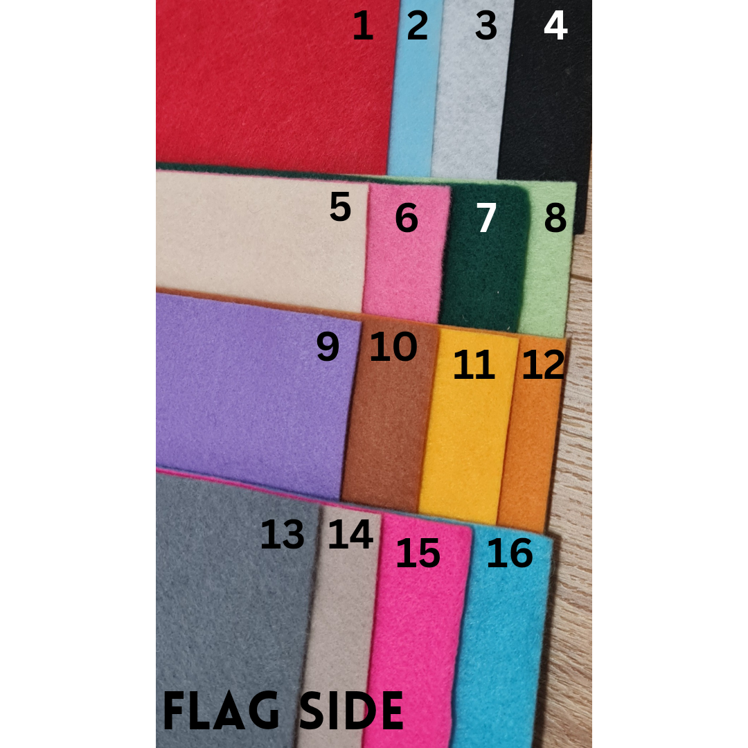Personalised felt flag