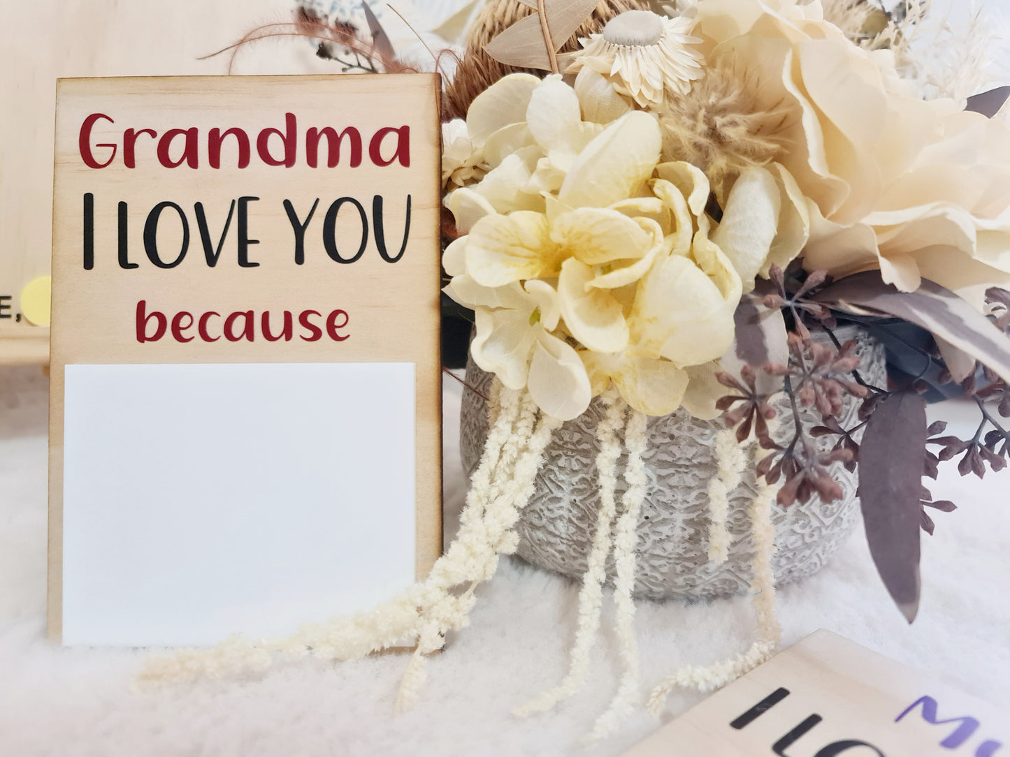 "Grandma I love you" keepsake plaque