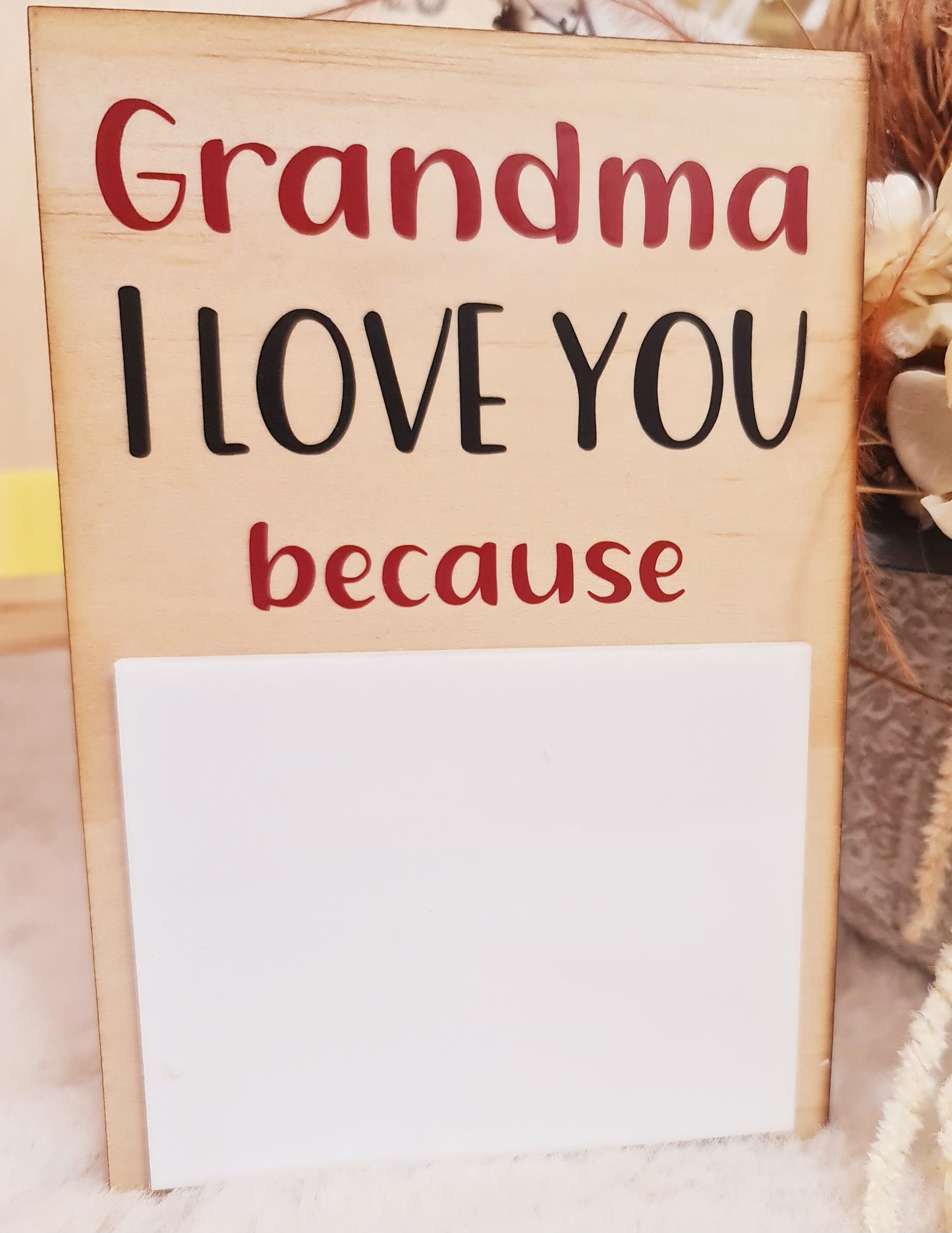 "Grandma I love you" keepsake plaque