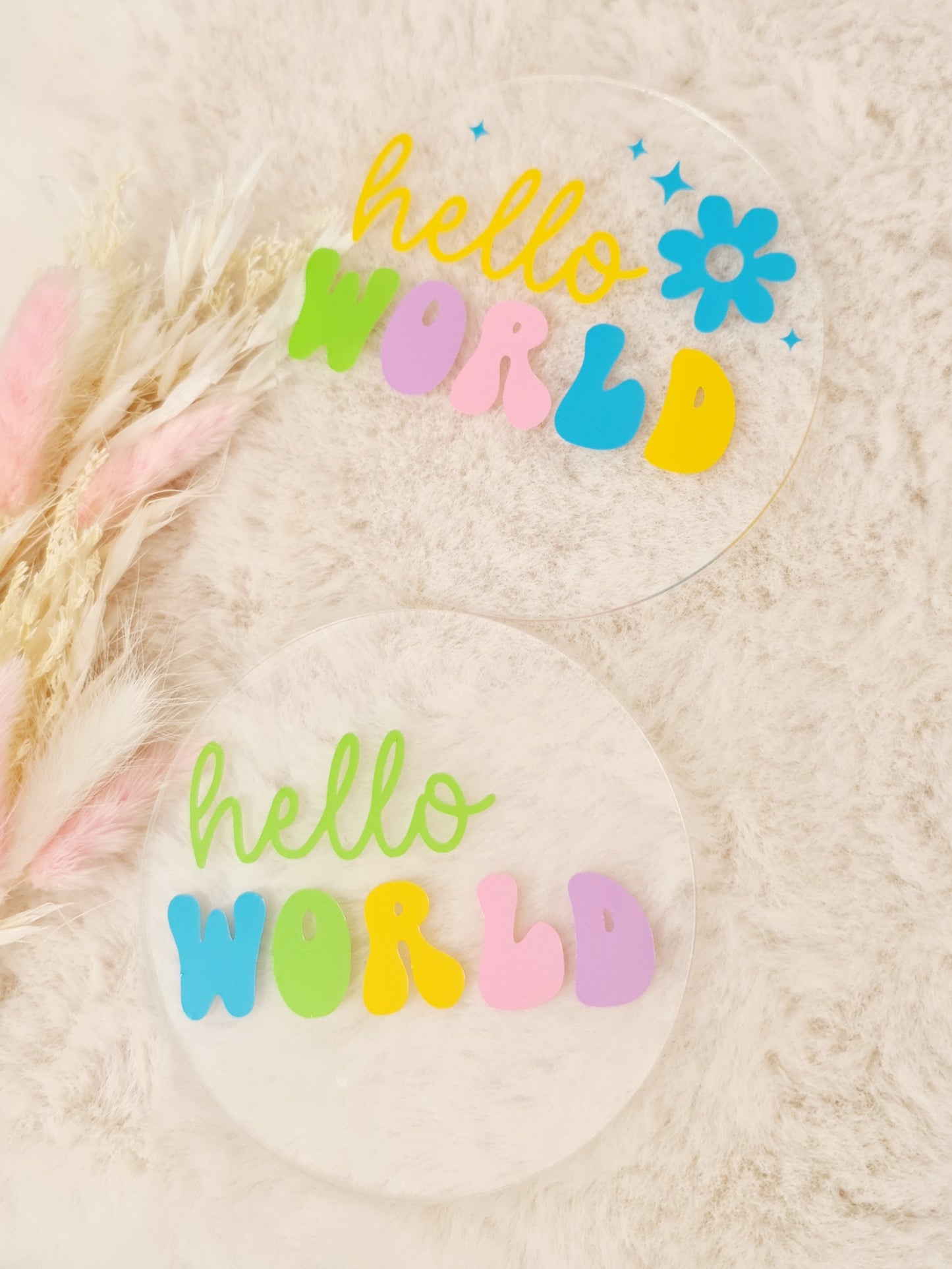 Hello world milestone plaque