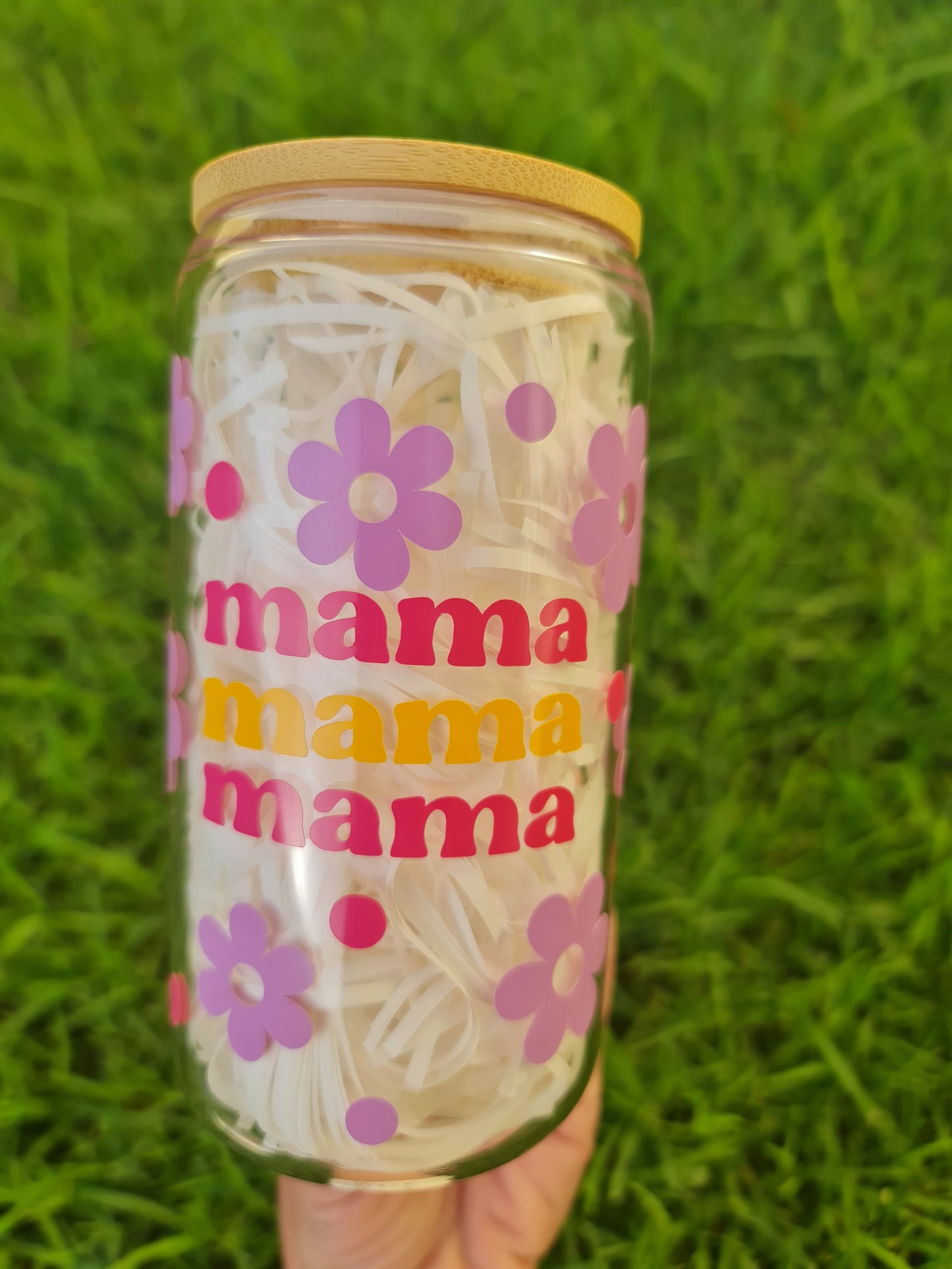 "Mama" glass cup