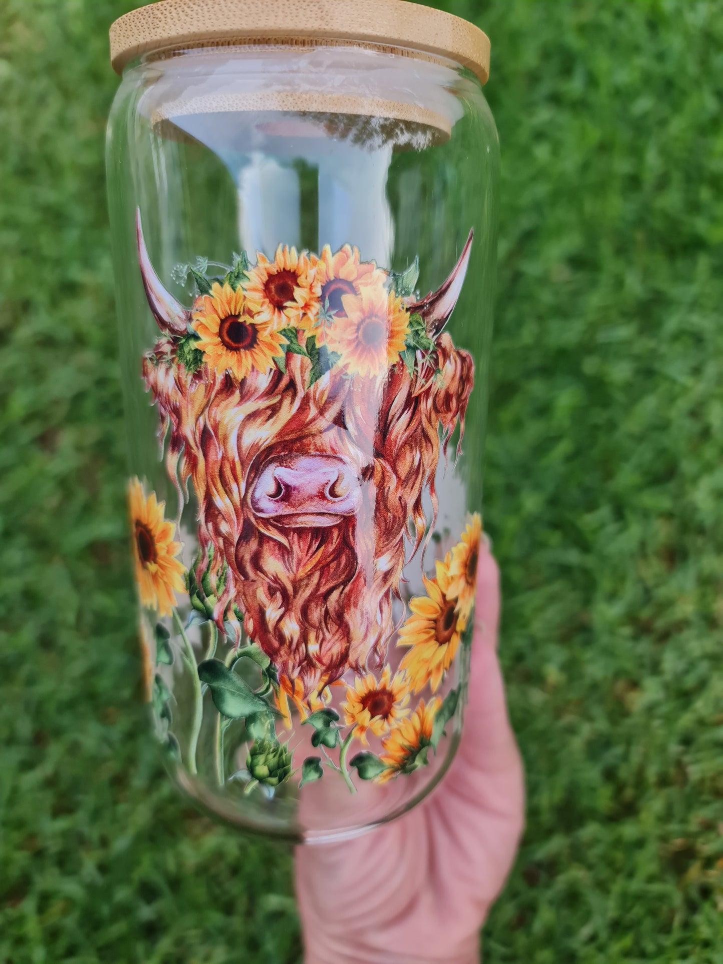 "Cow" glass cup