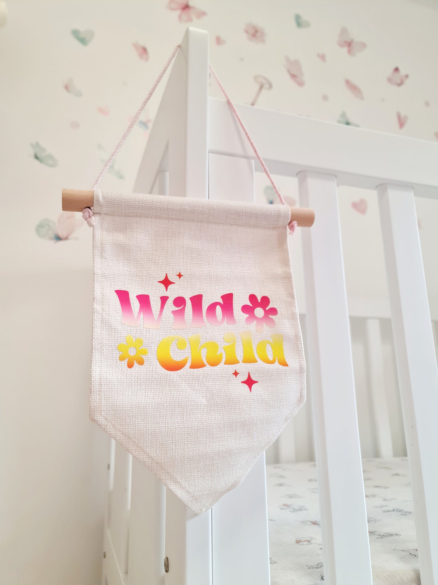 "Wild child" nursery banner