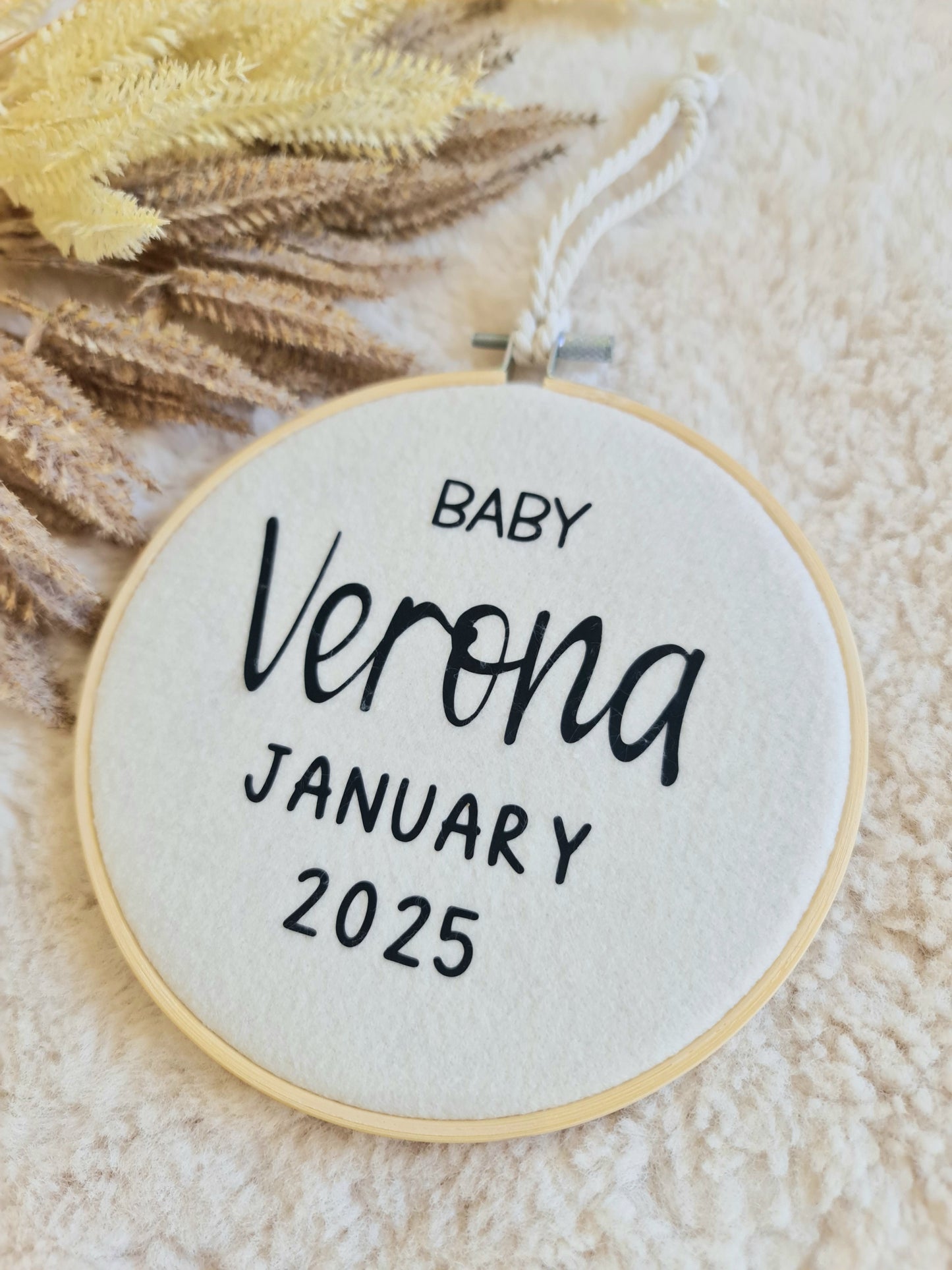 Baby announcement hoop "Verona"