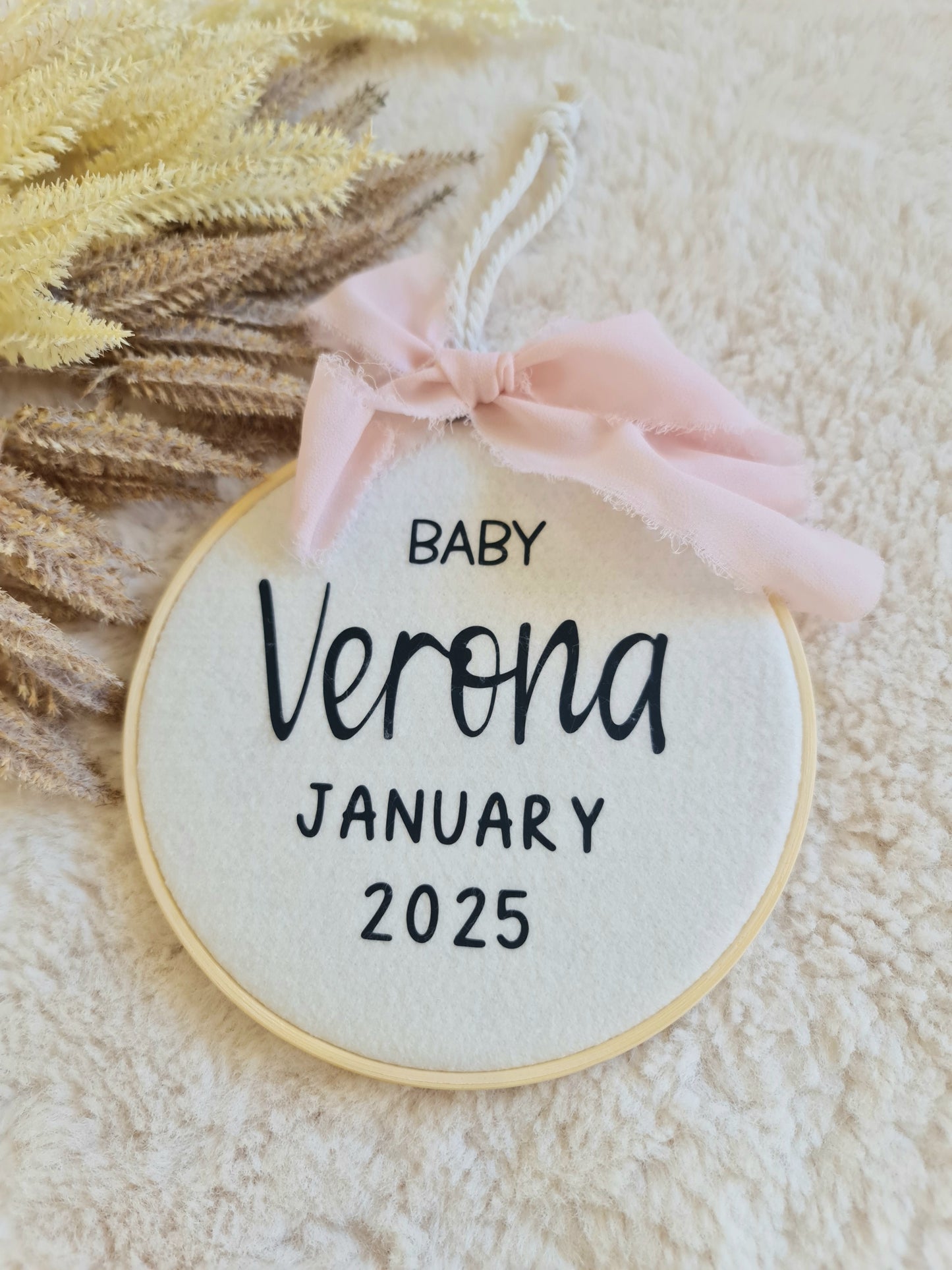 Baby announcement hoop "Verona"