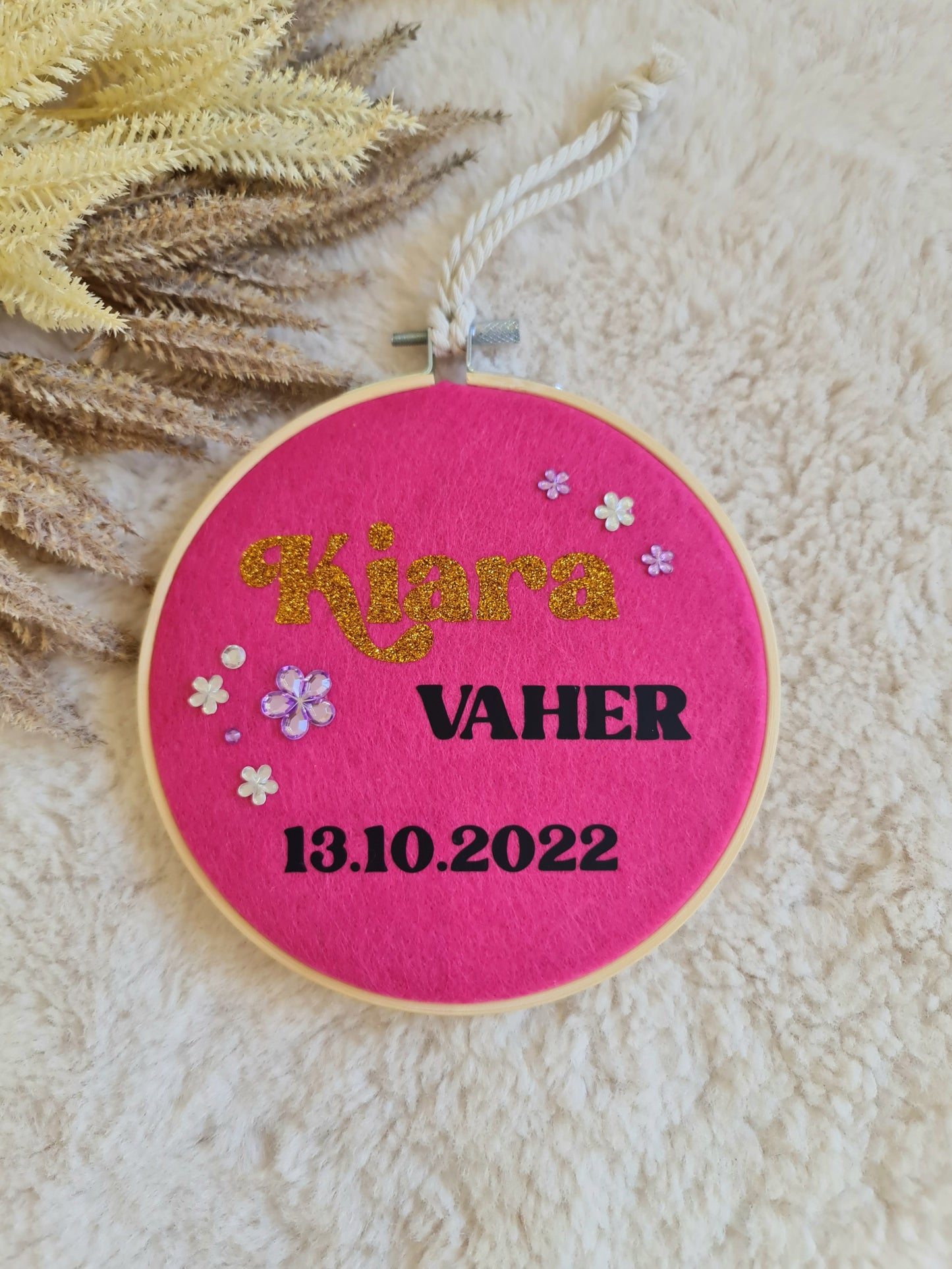 Name keepsake hoop