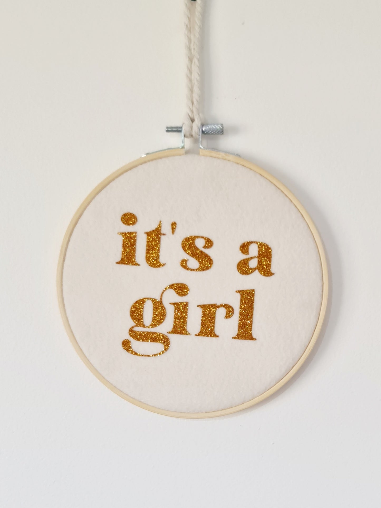 "It's a girl" milestone hoop