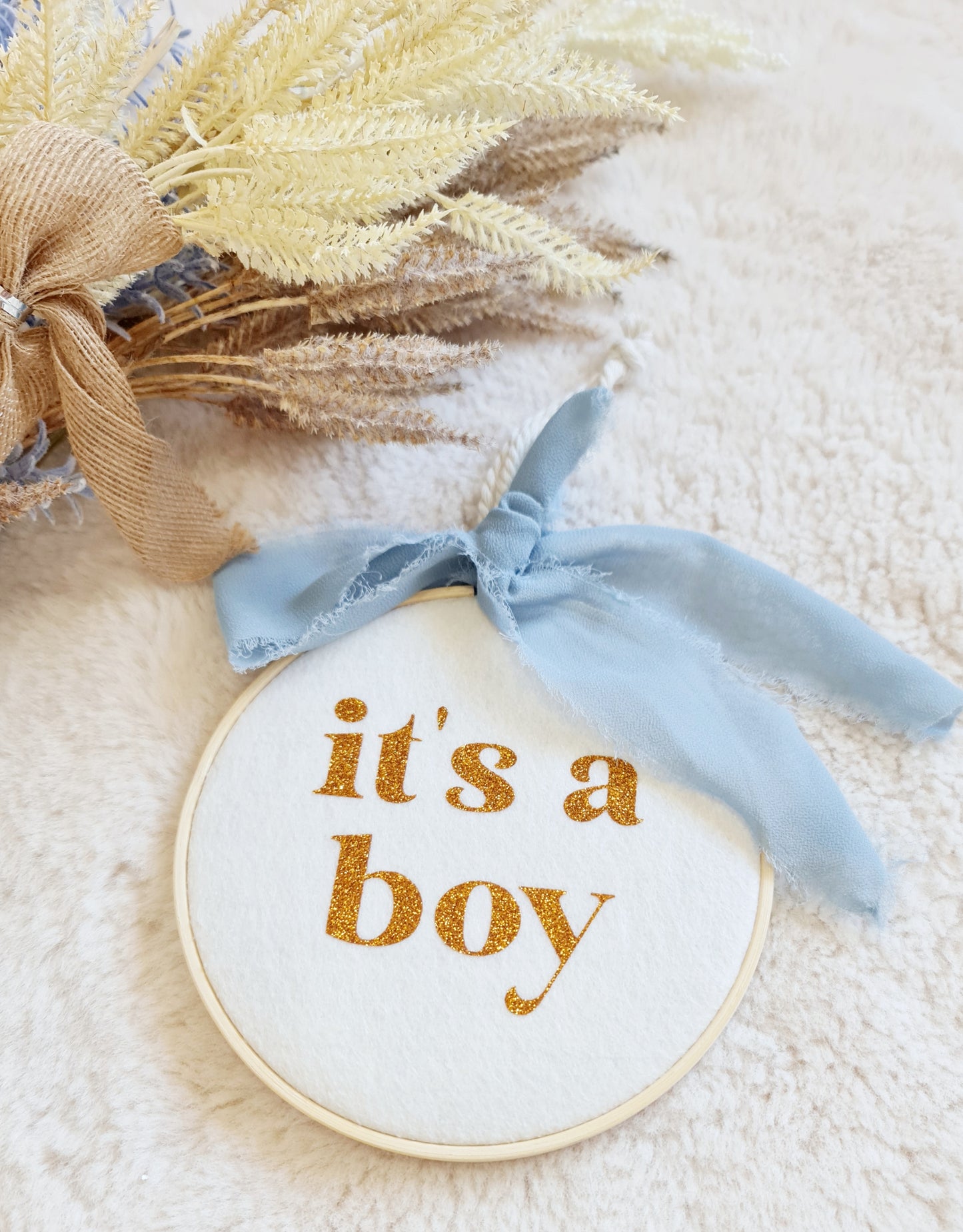 It's a boy milestone hoop