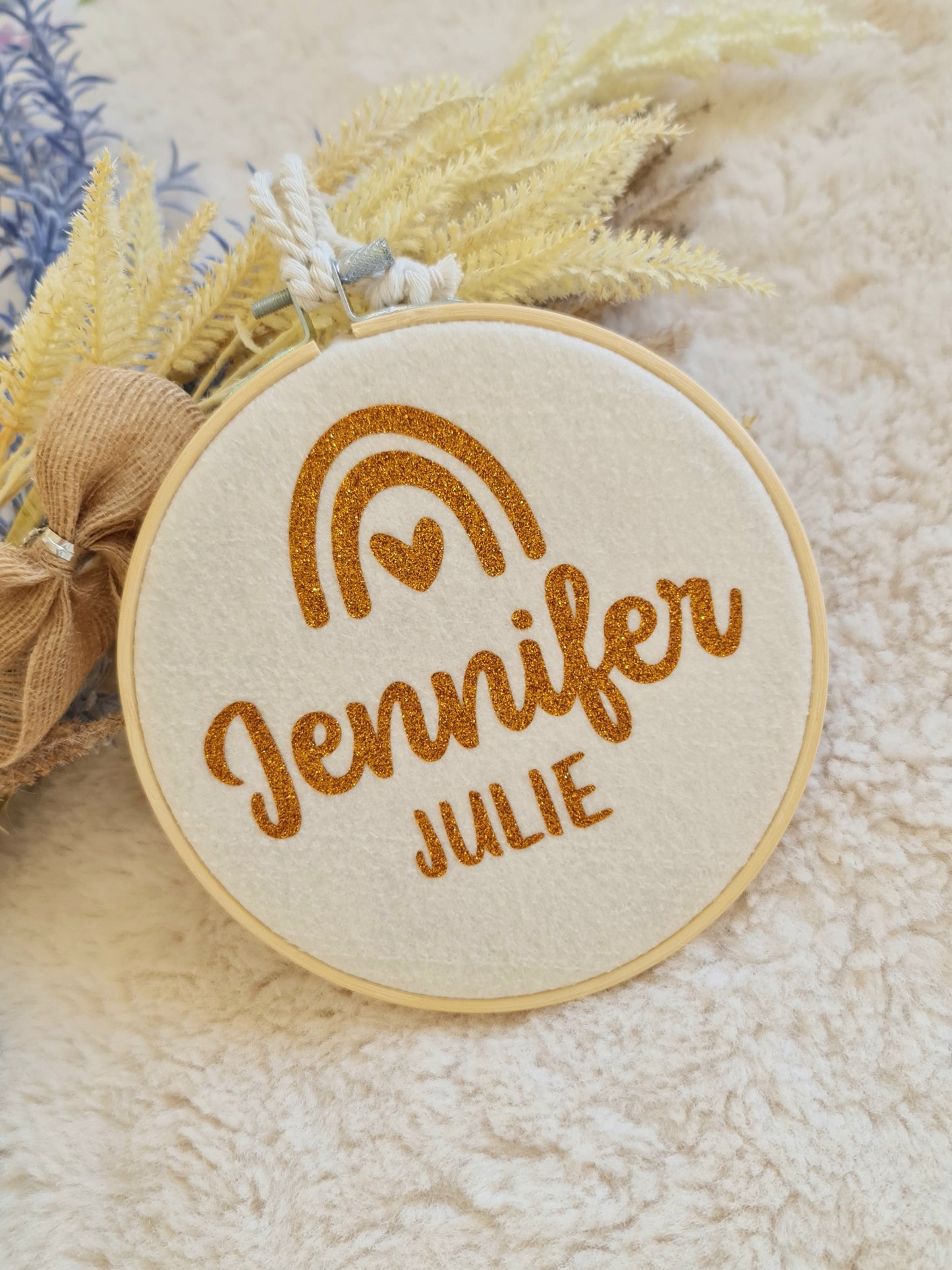 Personalised wall decoration hoop