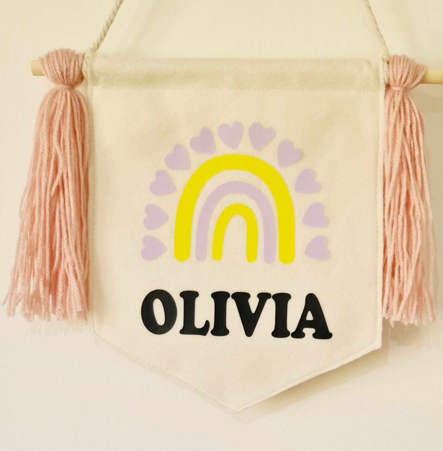 Rainbow personalised name banner