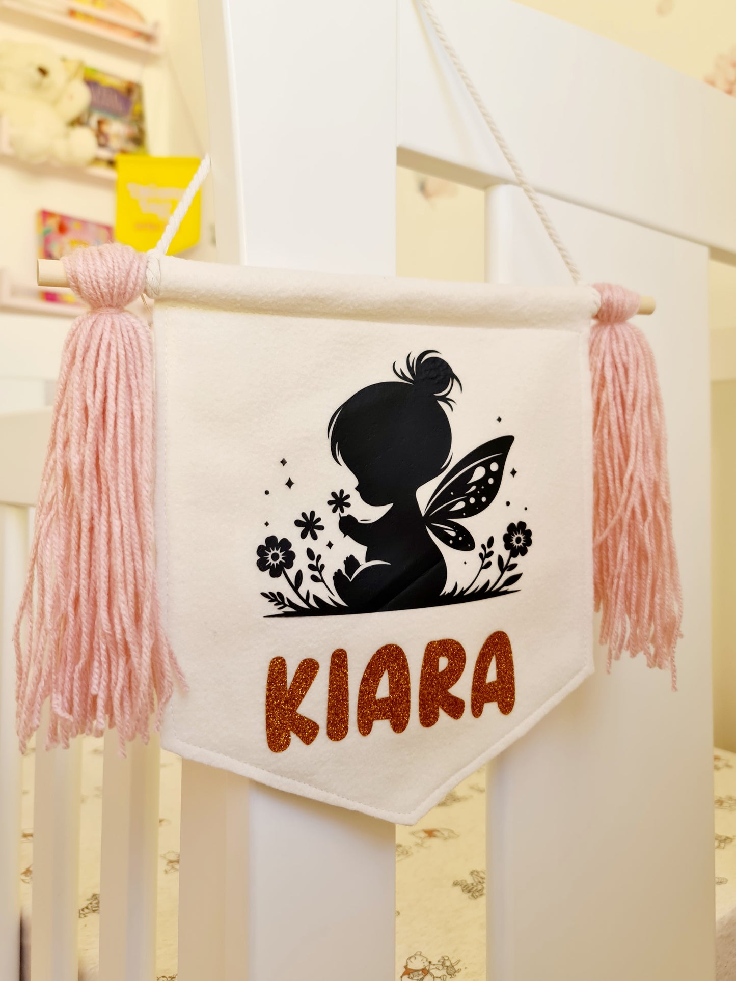 "Baby Fairy" personalised name banner