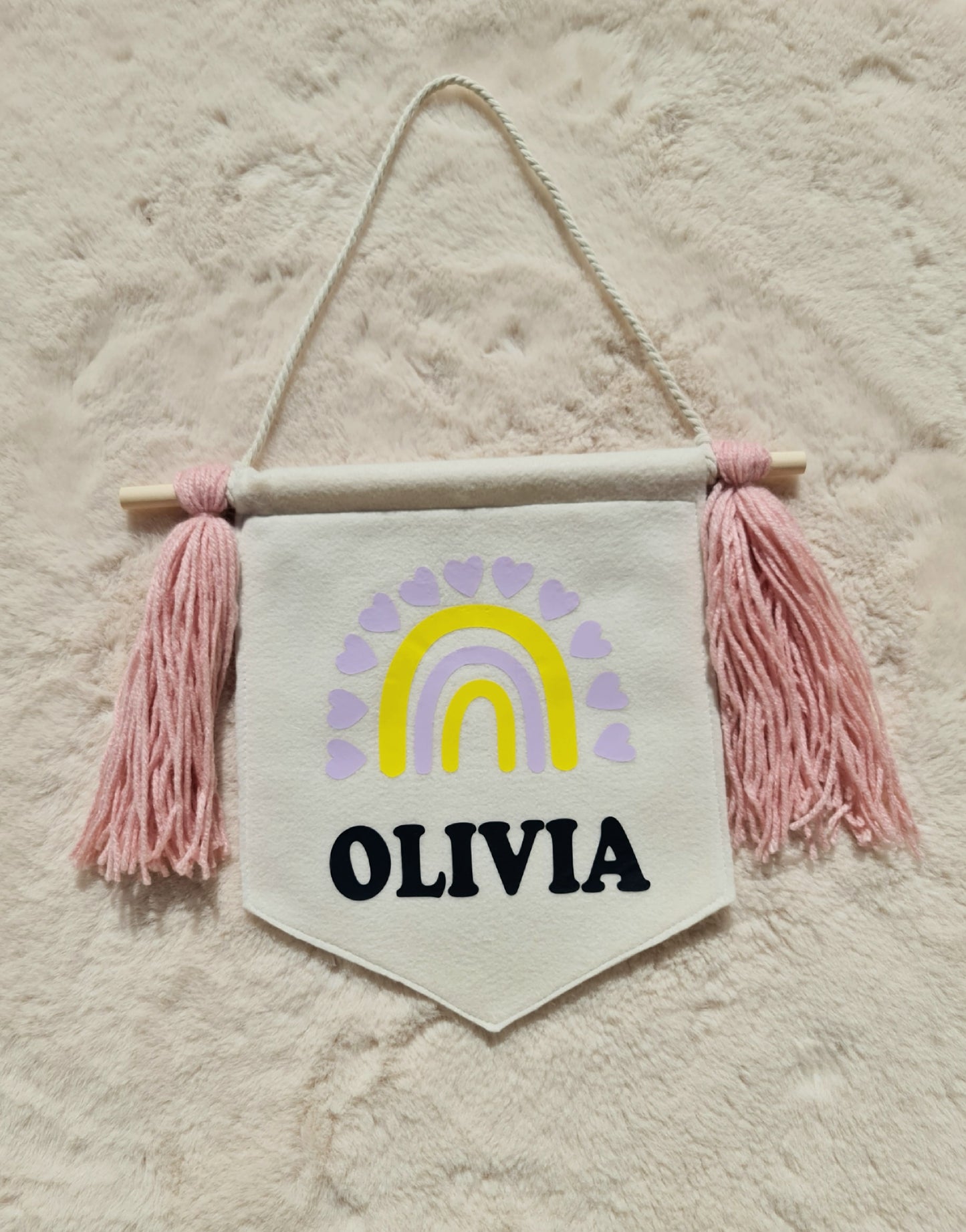 Rainbow personalised name banner
