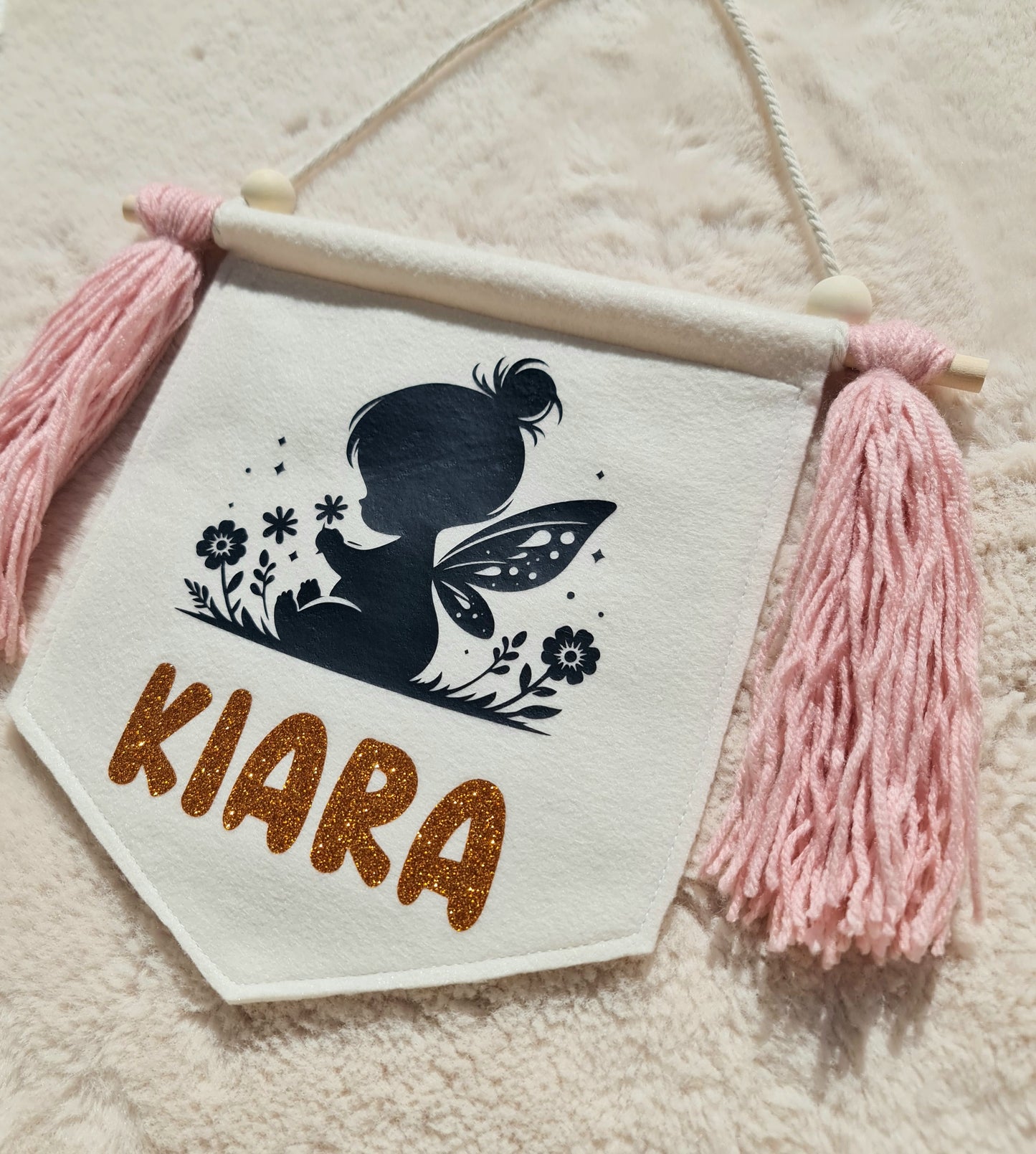 "Baby Fairy" personalised name banner