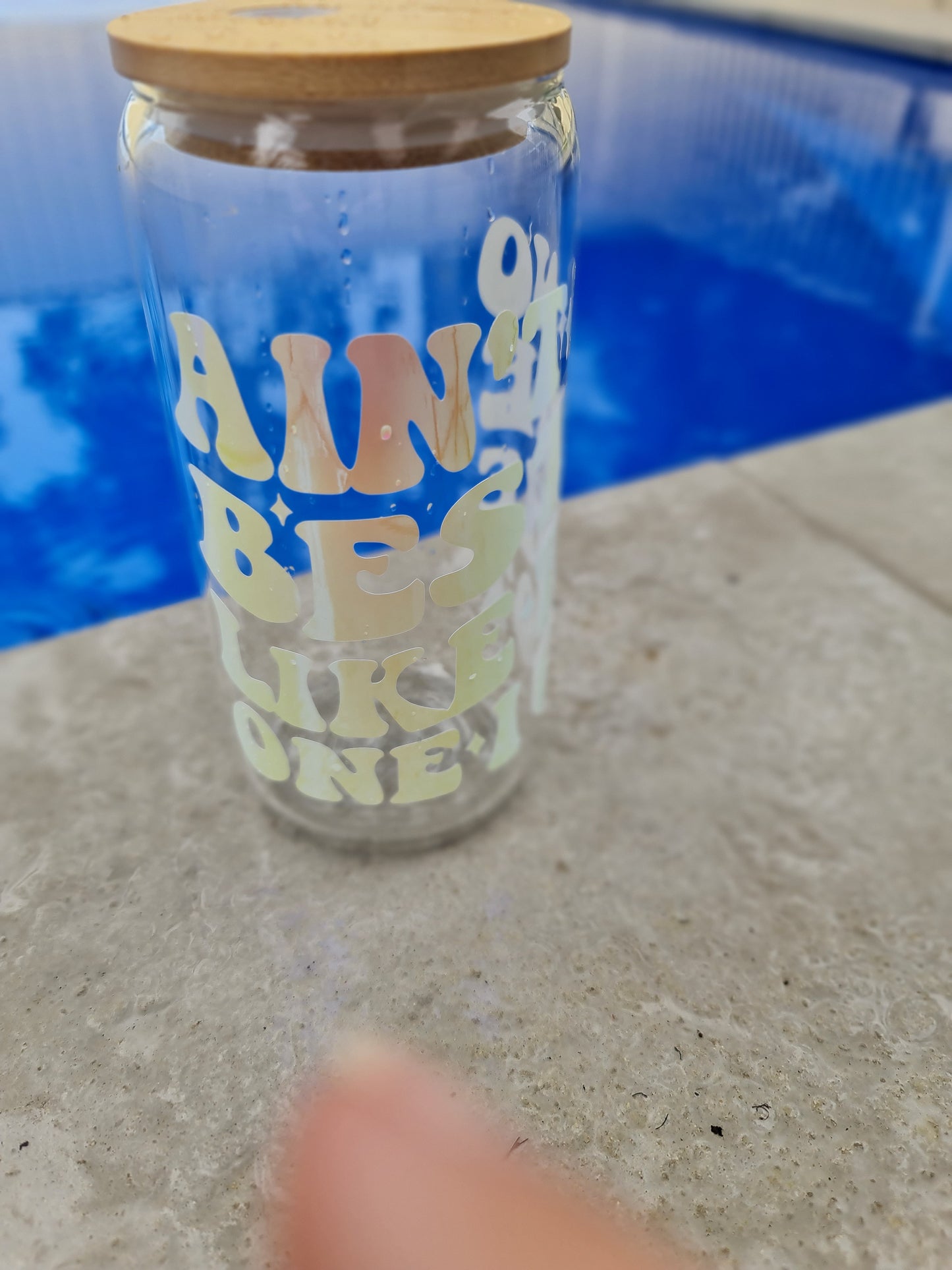 "Ain't no bestie..." glass cup