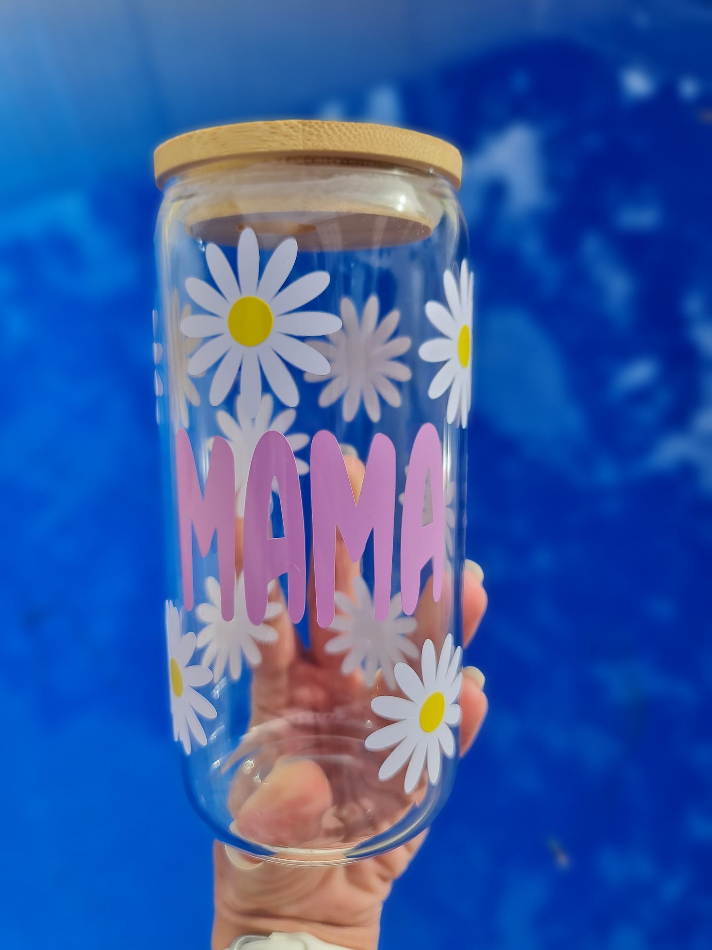 Floral Mama glass cup