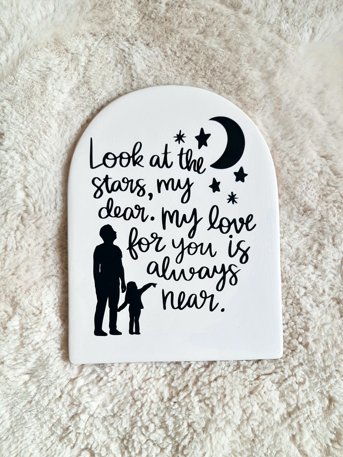 Father & child ceramic keepsake
