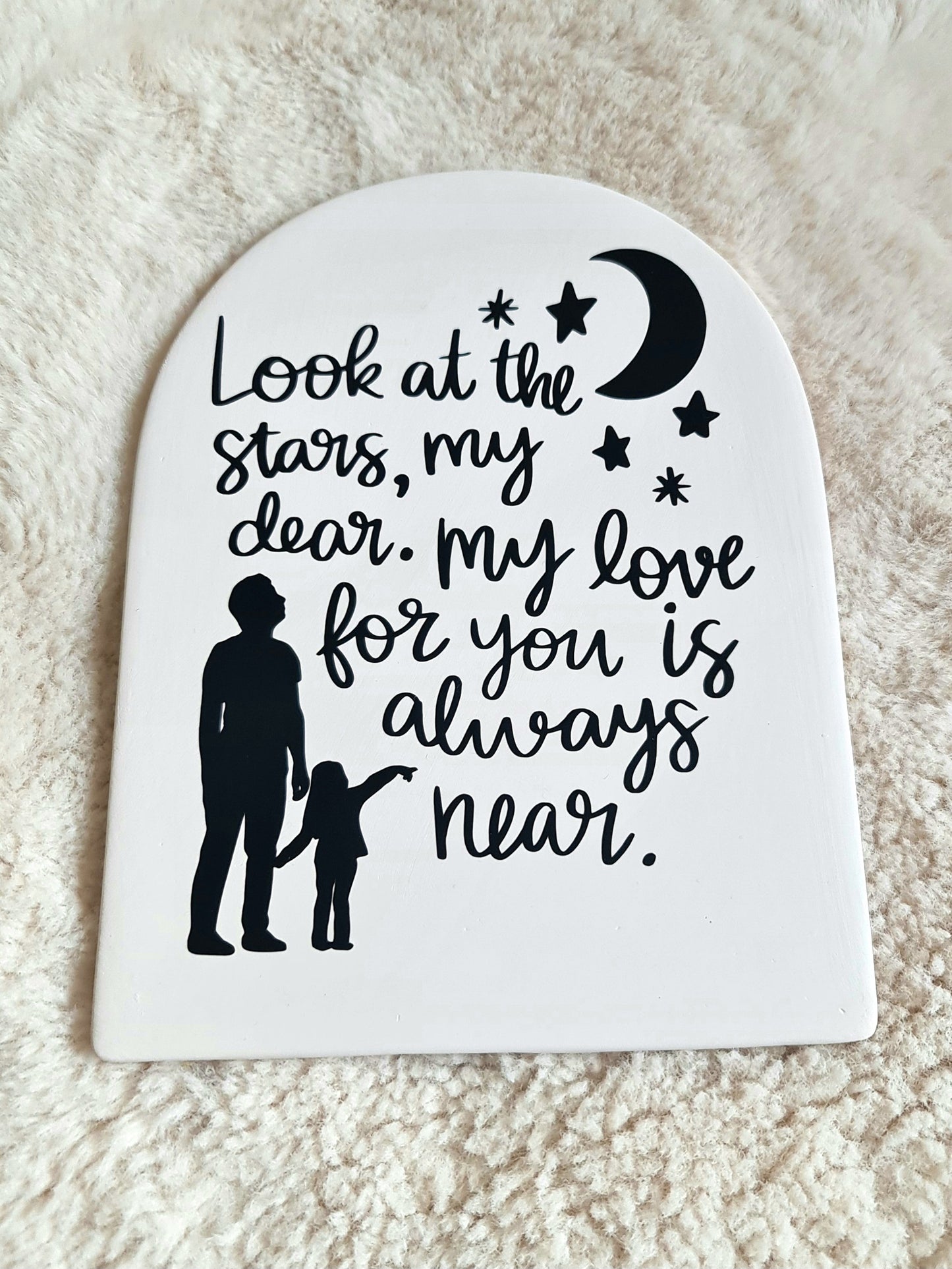 Father & child ceramic keepsake