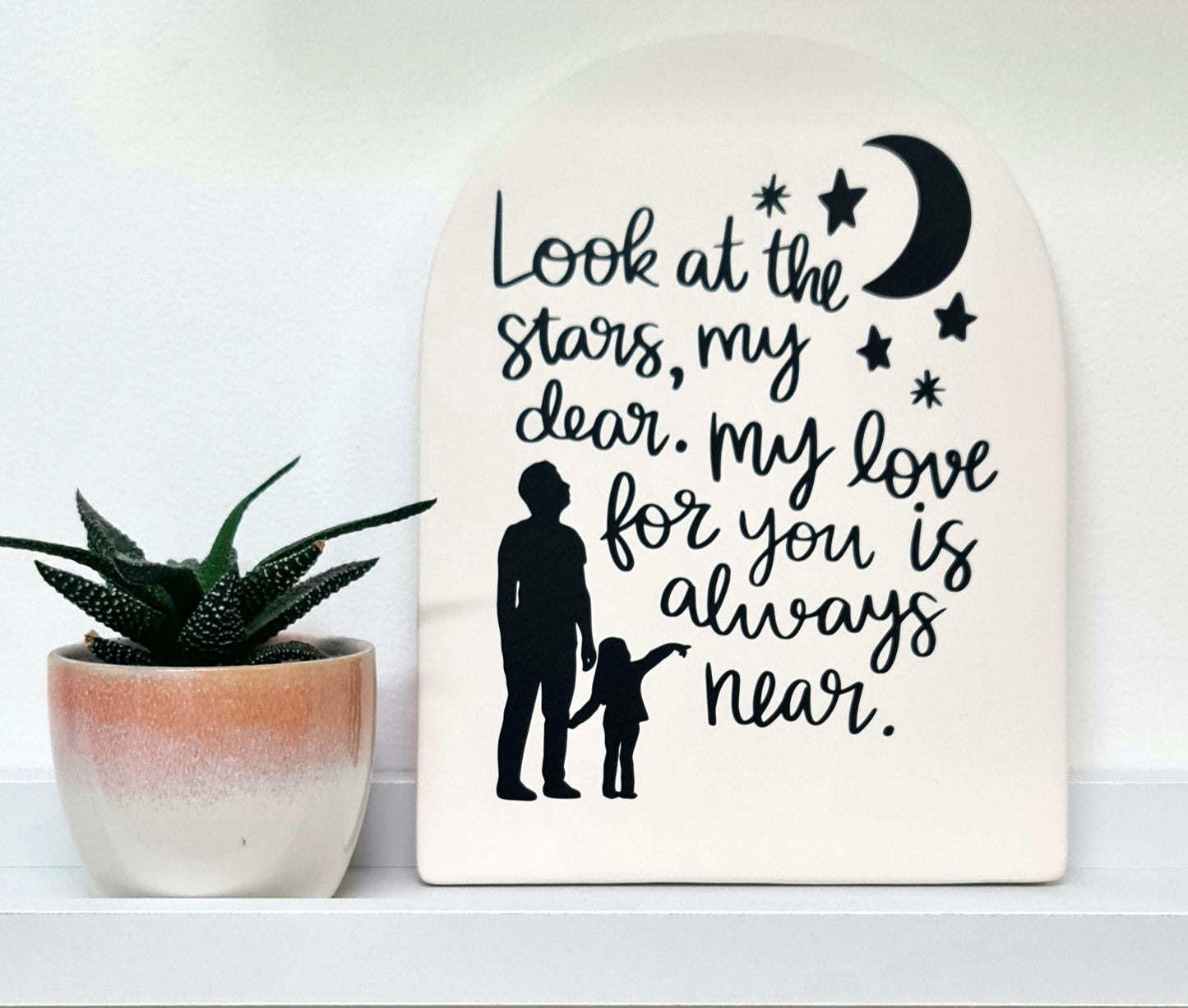 Father & child ceramic keepsake