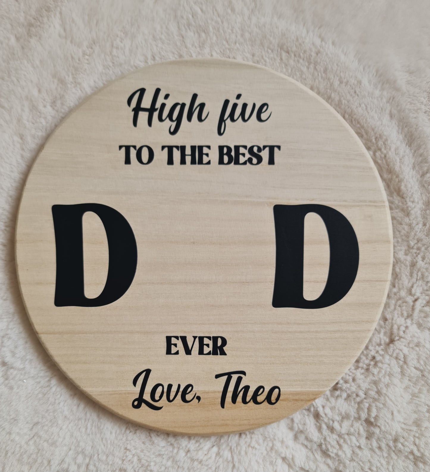 DAD handprint plaque (circle)