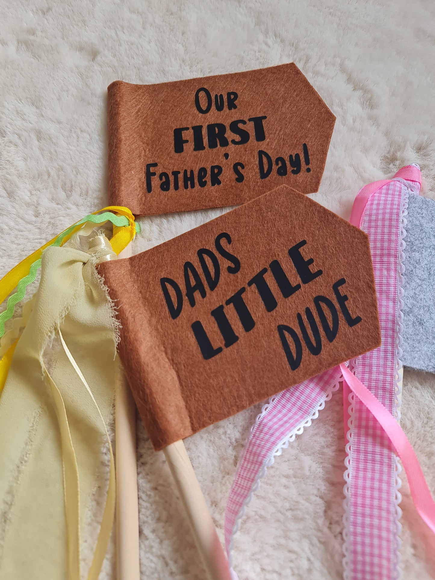 Dads little dude felt flag