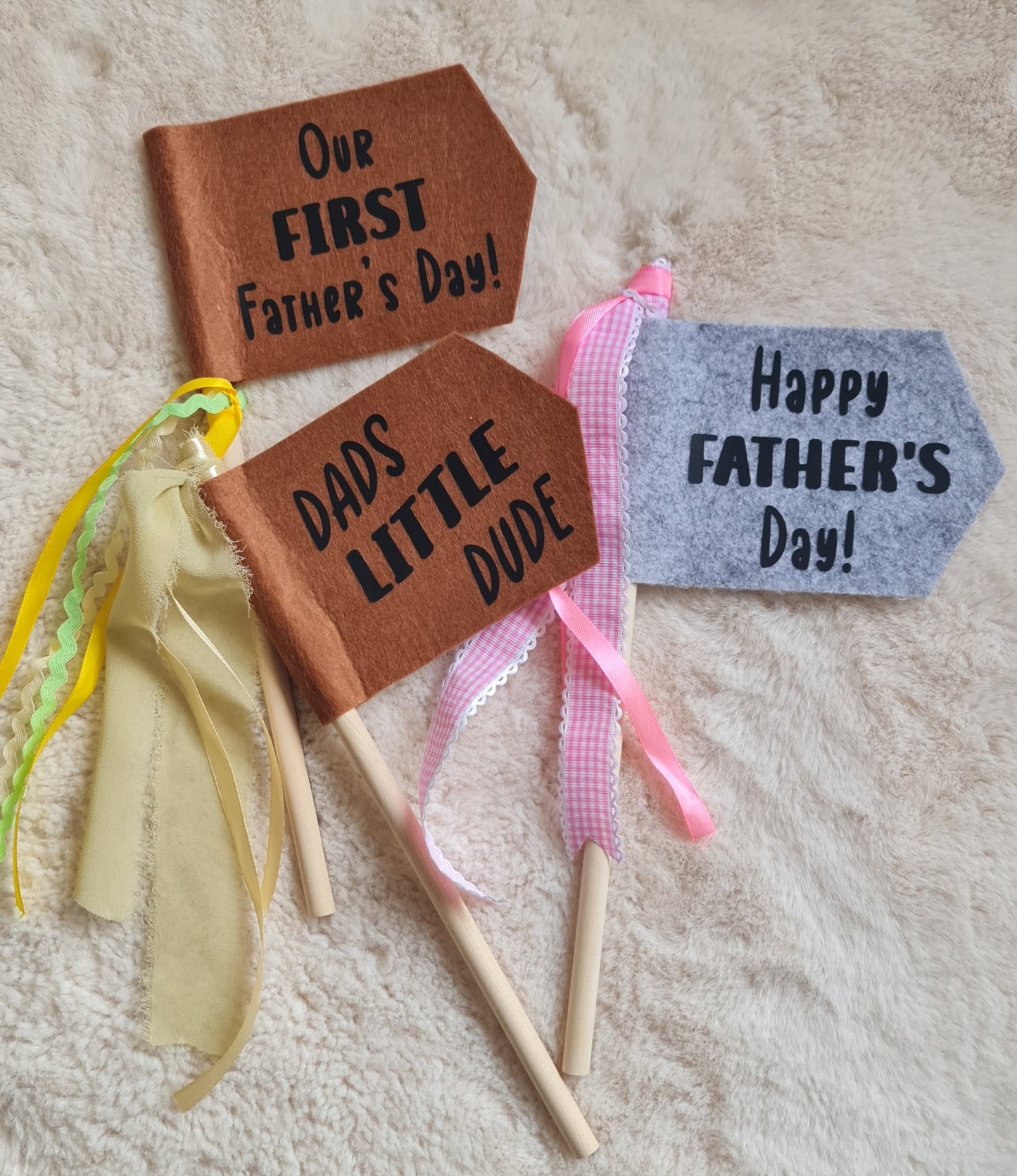 Happy Father's Day felt flag