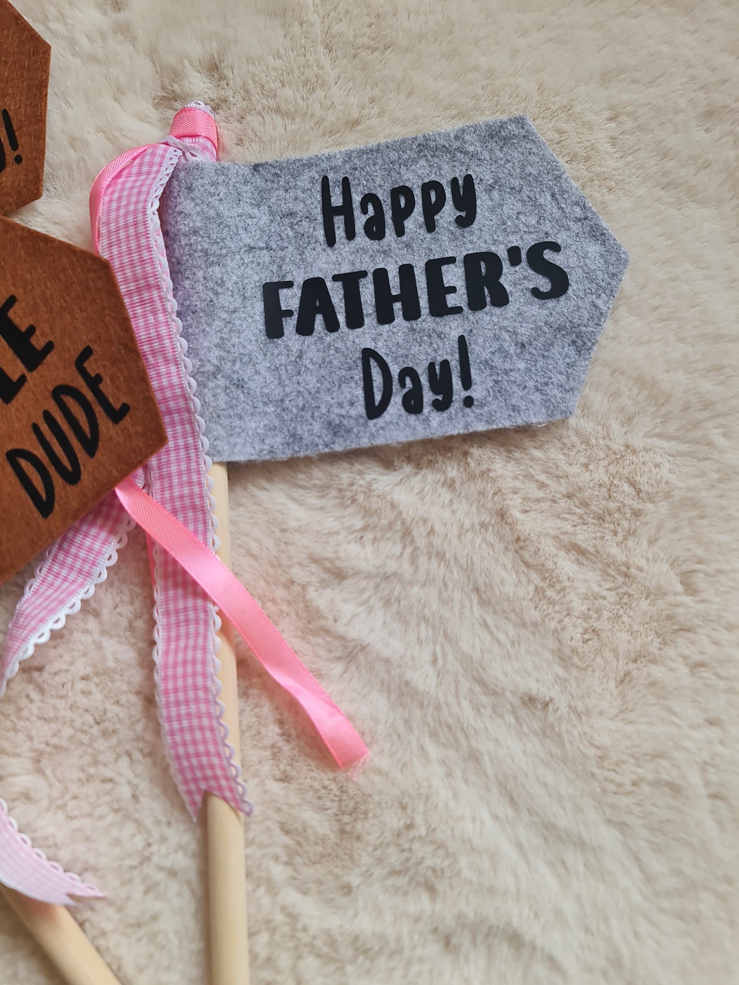Happy Father's Day felt flag