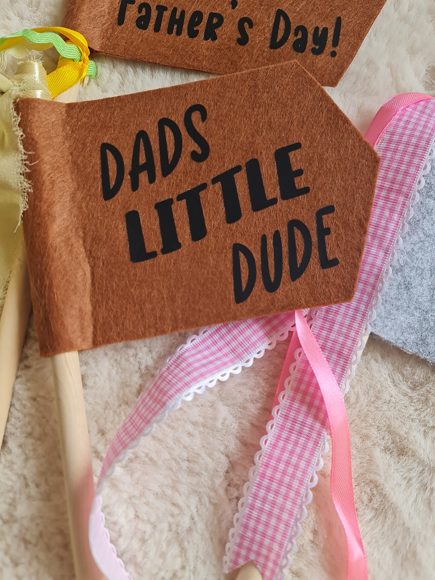 Dads little dude felt flag