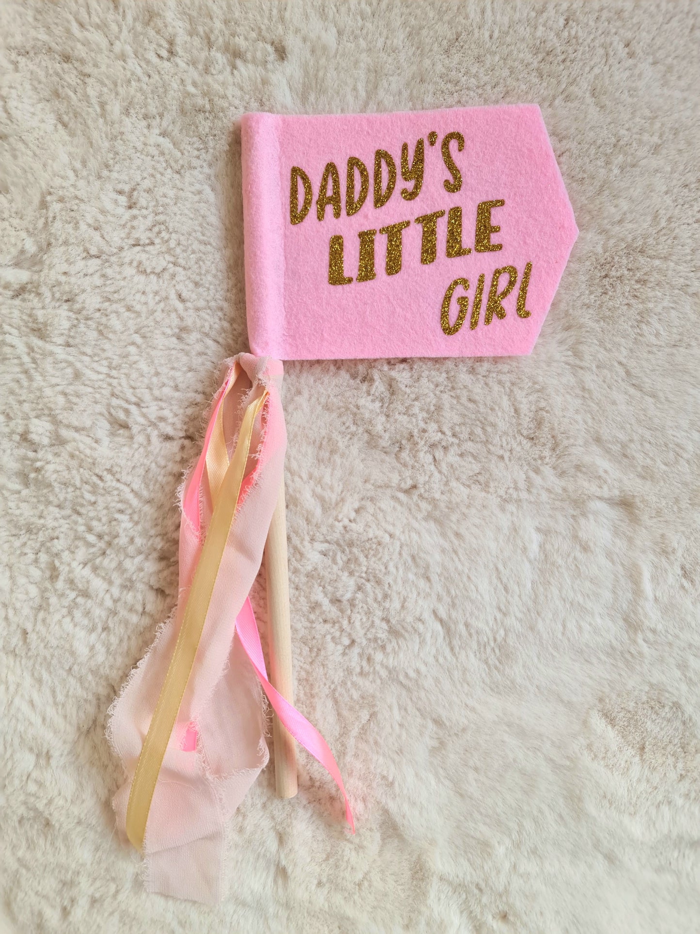 Daddy's little girl felt flag
