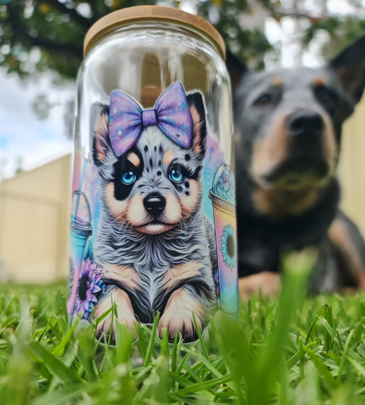 Bluey glass cup 16oz