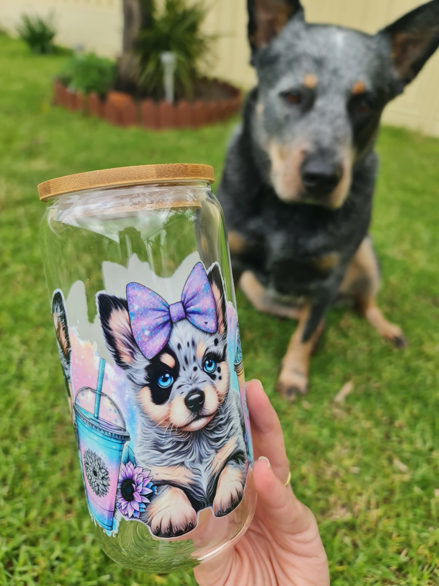 Bluey glass cup 16oz