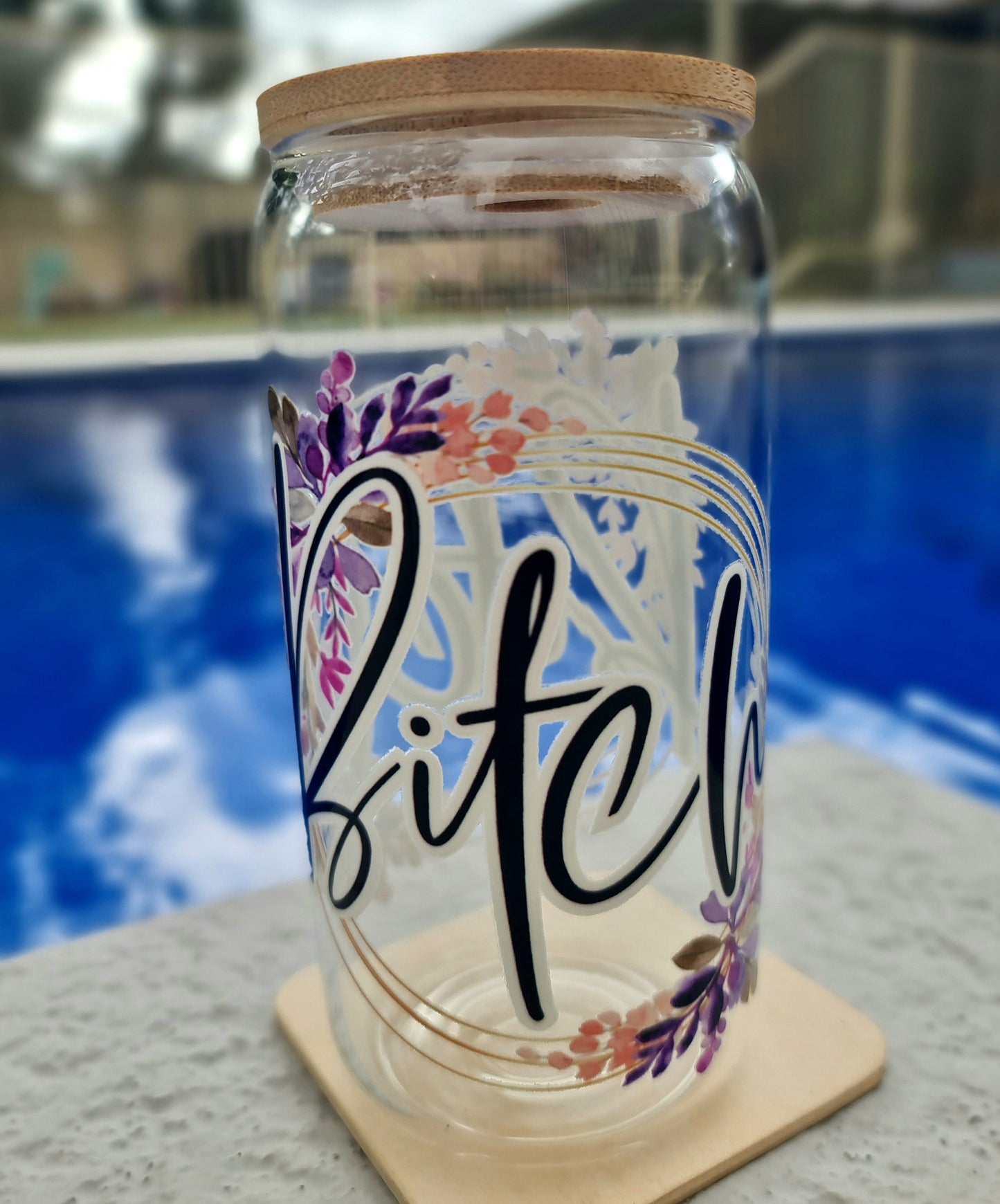 Bitch glass cup 16oz