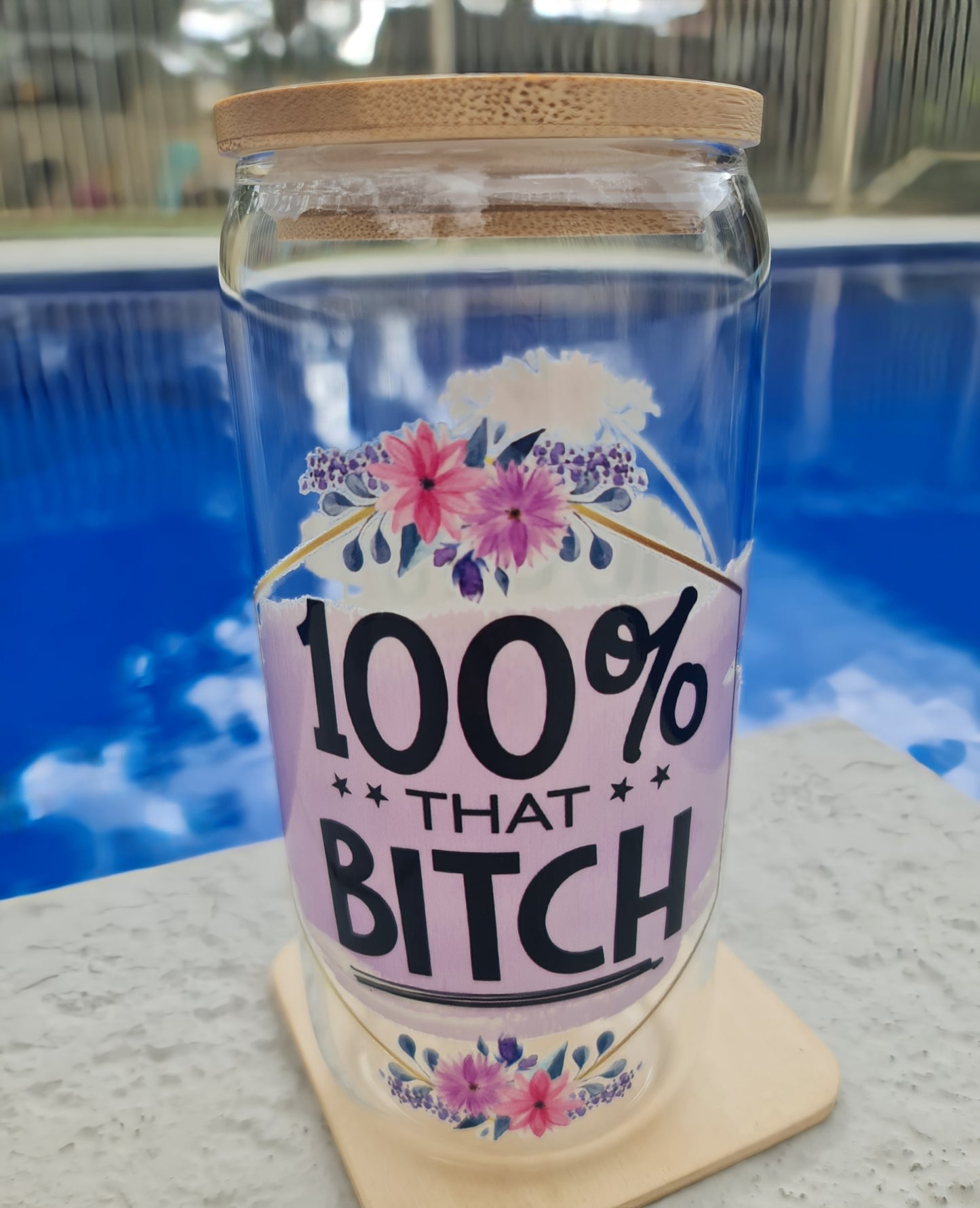 That Bitch glass cup 16oz