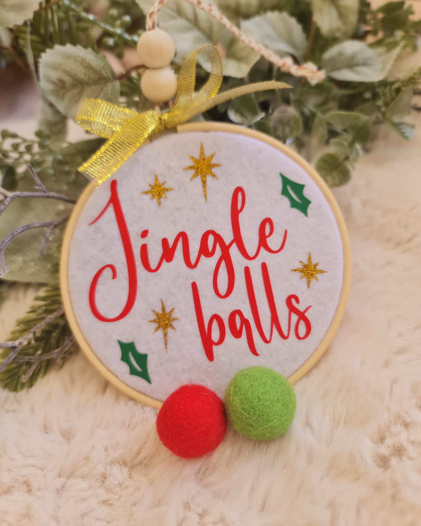 Jingle balls Christmas ornament