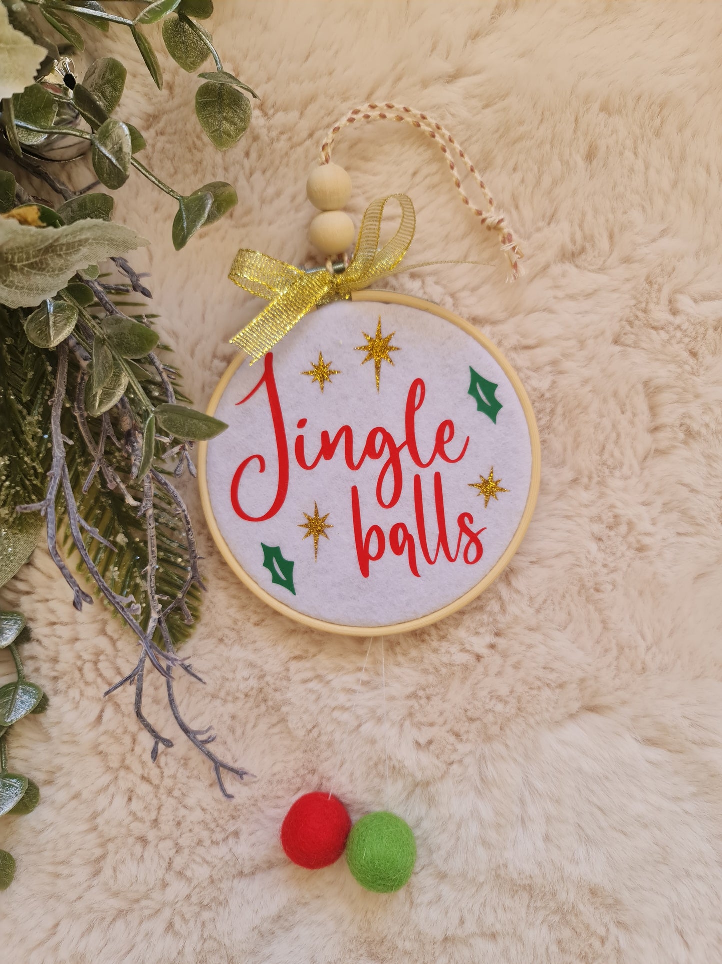 Jingle balls Christmas ornament