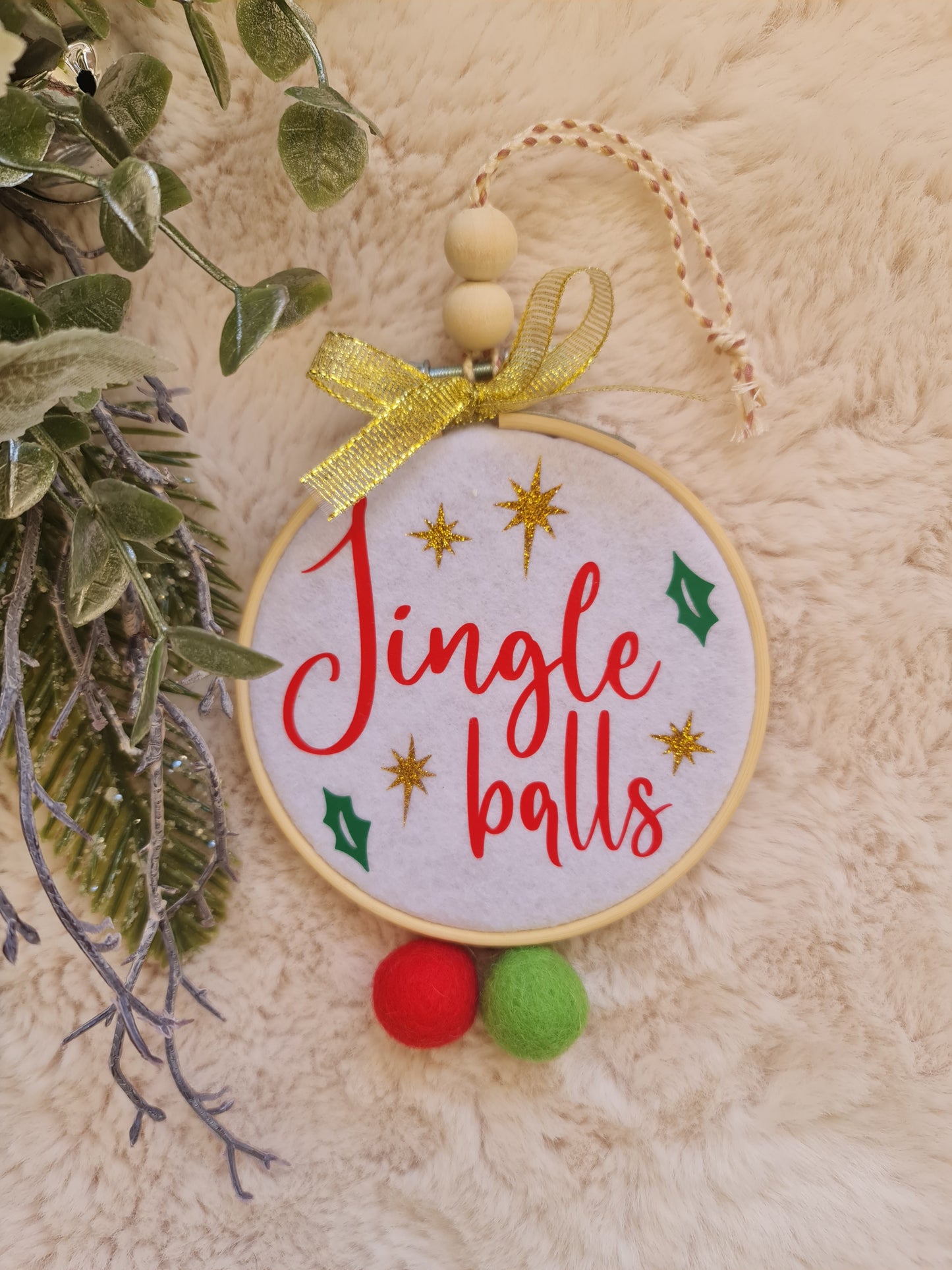 Jingle balls Christmas ornament