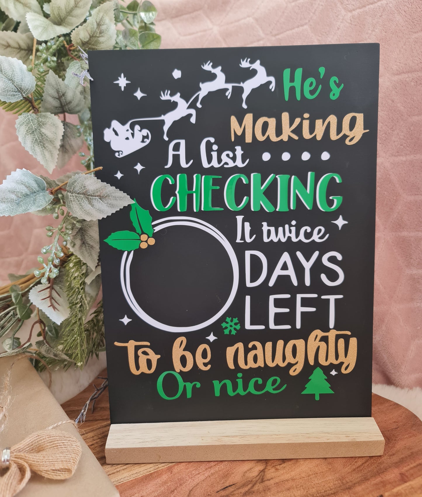 Christmas countdown board