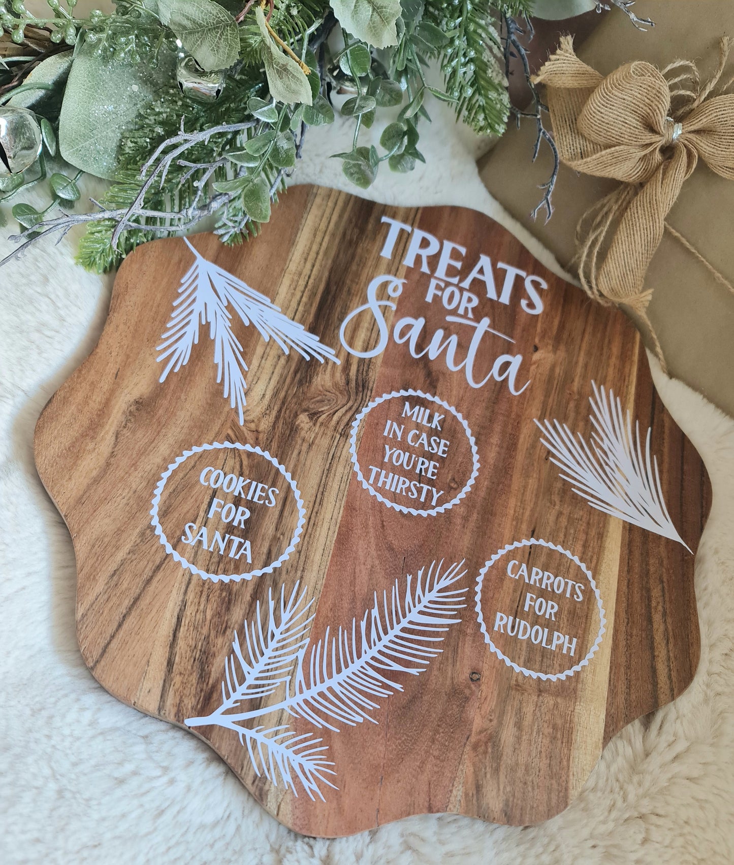 Treats for Santa wooden tray