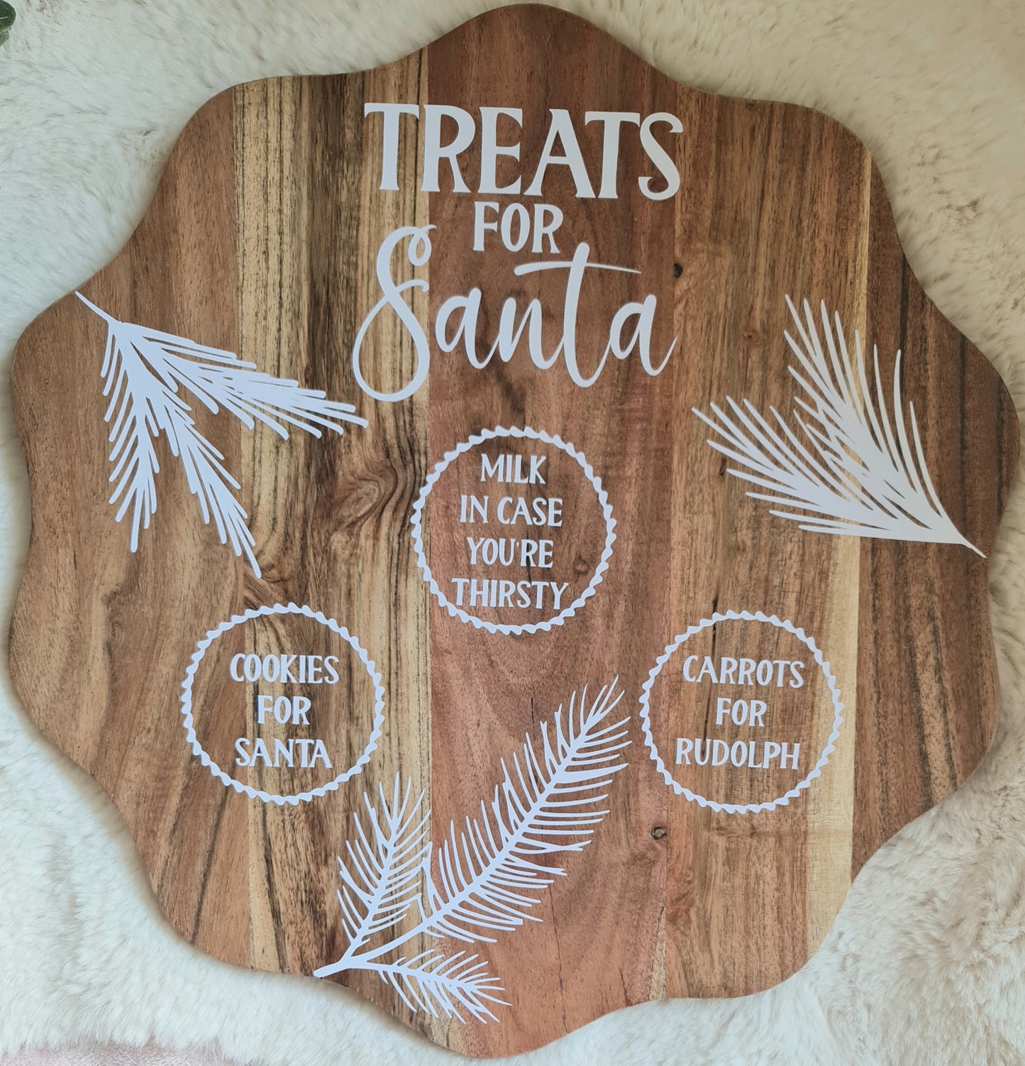 Treats for Santa wooden tray
