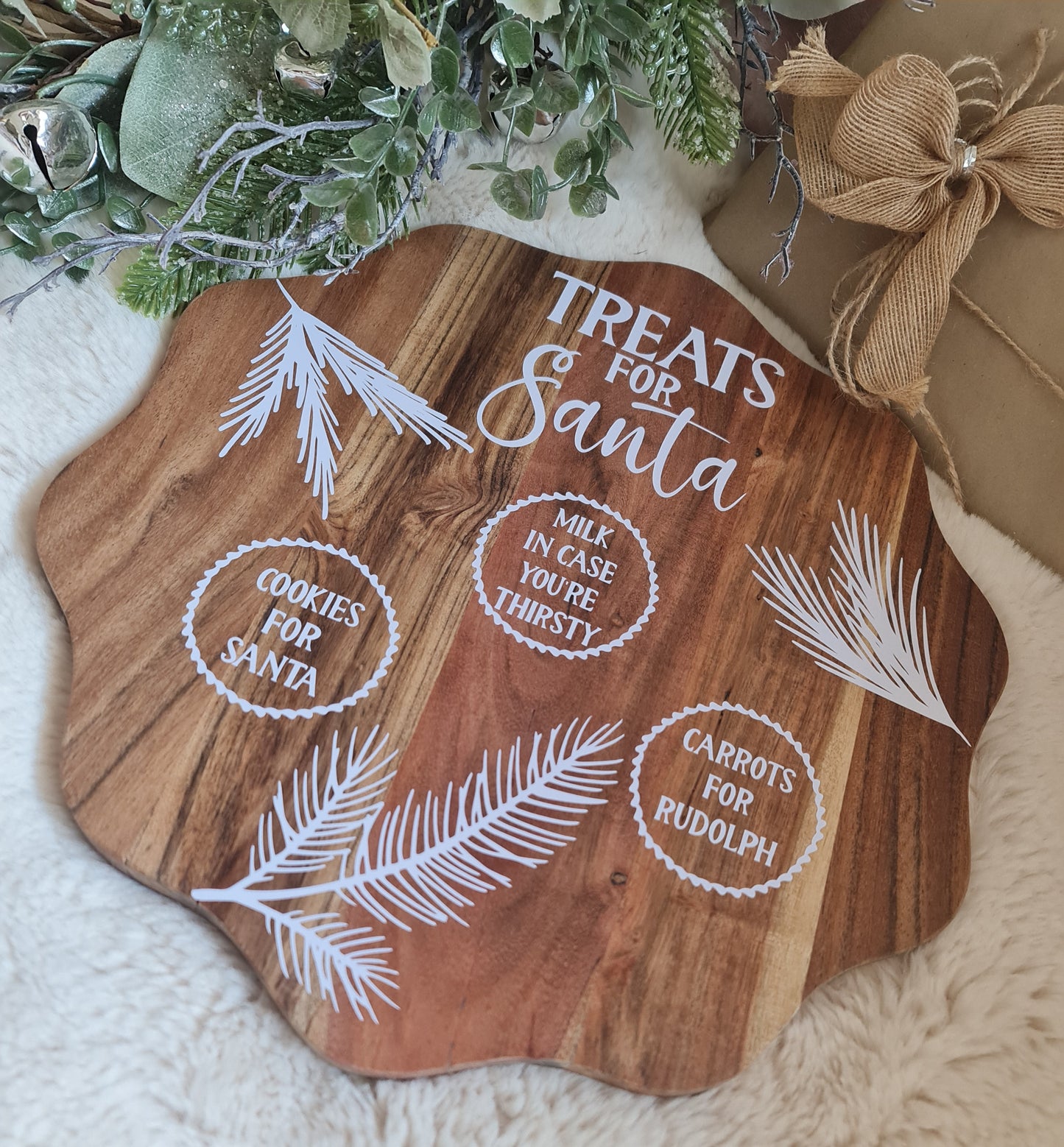 Treats for Santa wooden tray
