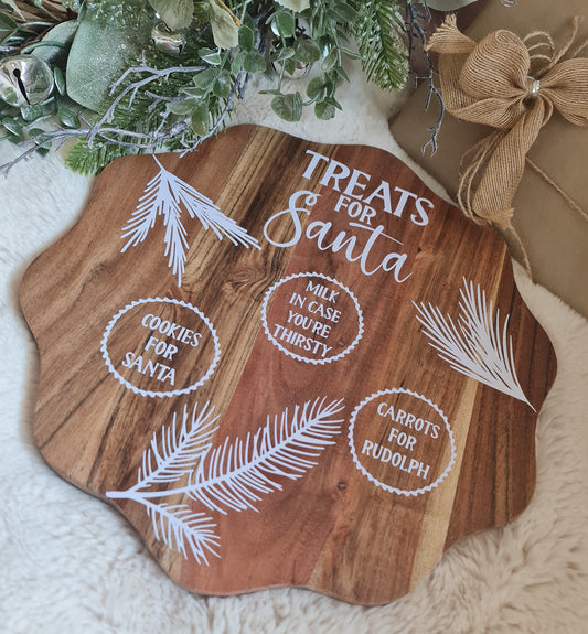 Treats for Santa wooden tray