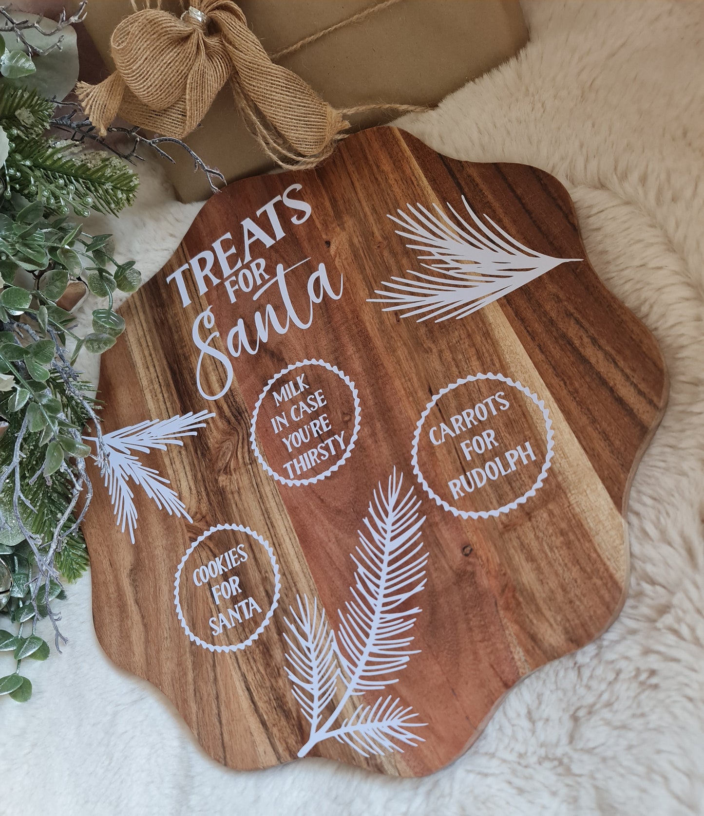 Treats for Santa wooden tray