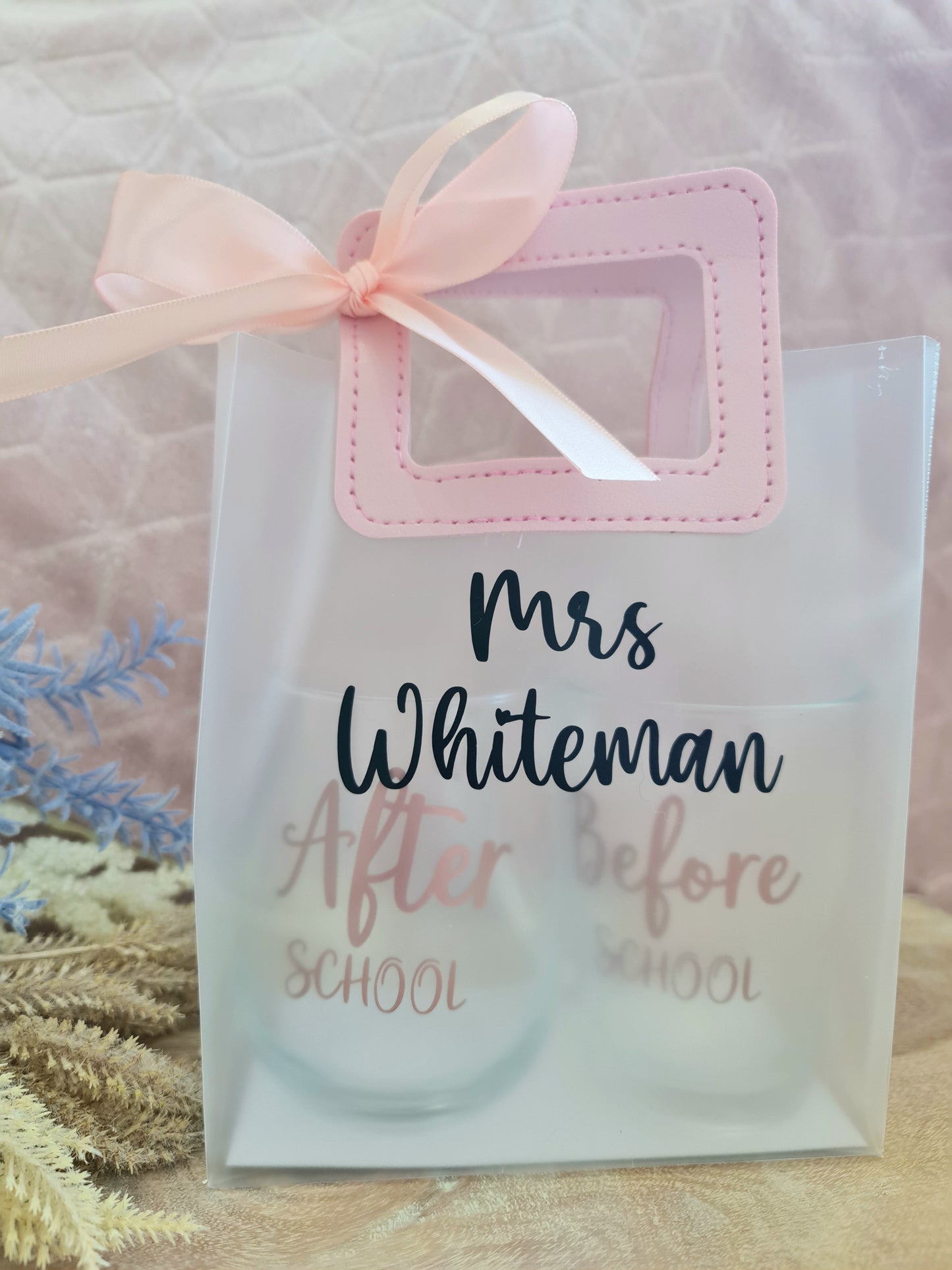 Teacher cup and wine glass set