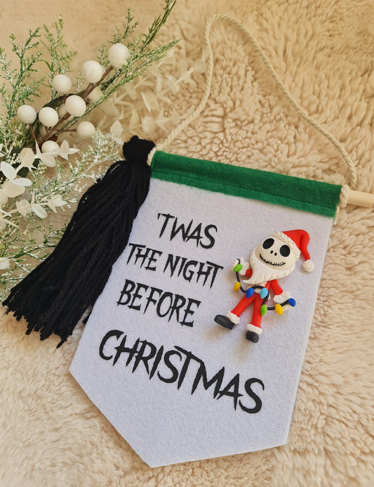 'Twas The Night Before Christmas felt banner