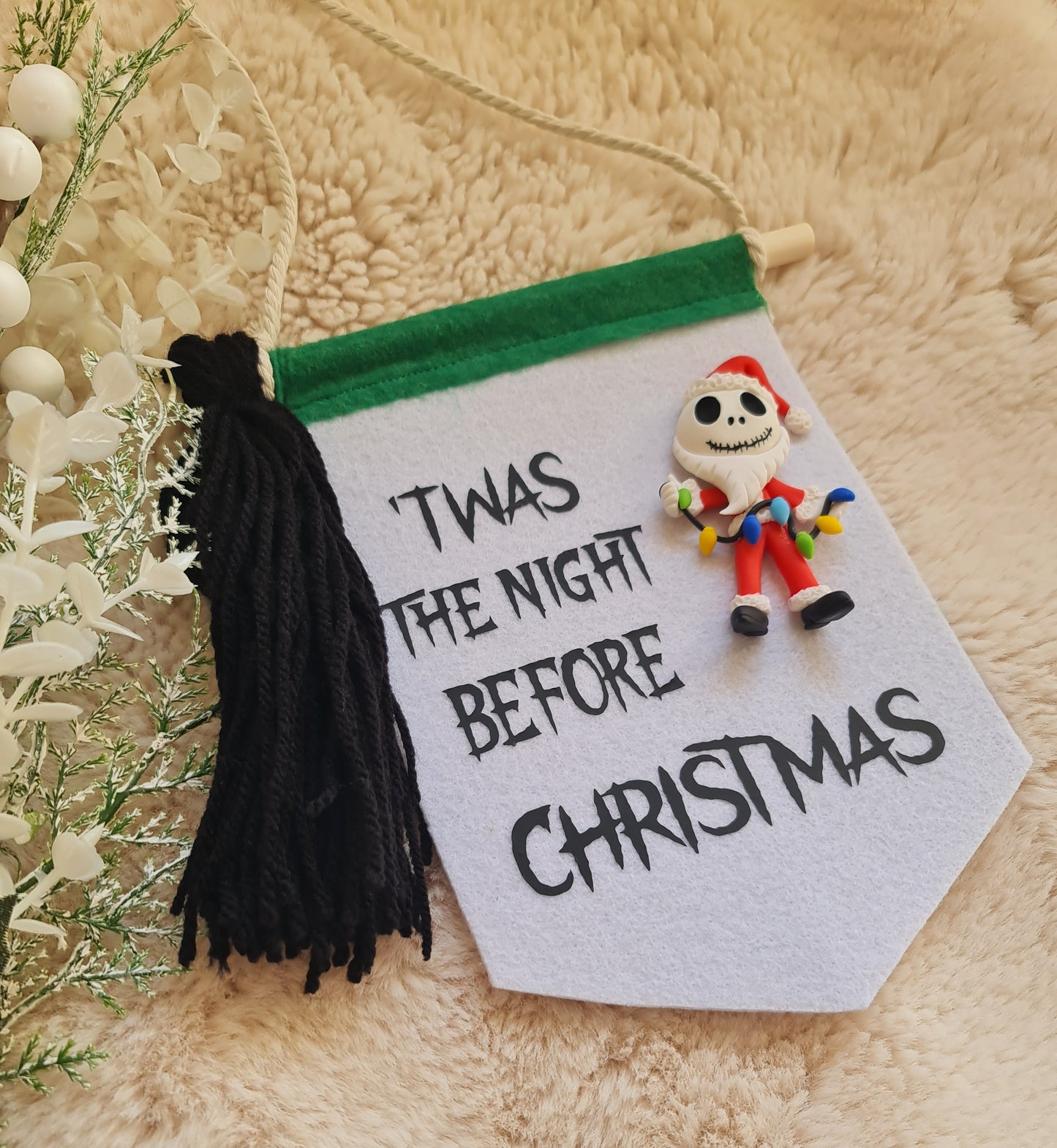 'Twas The Night Before Christmas felt banner
