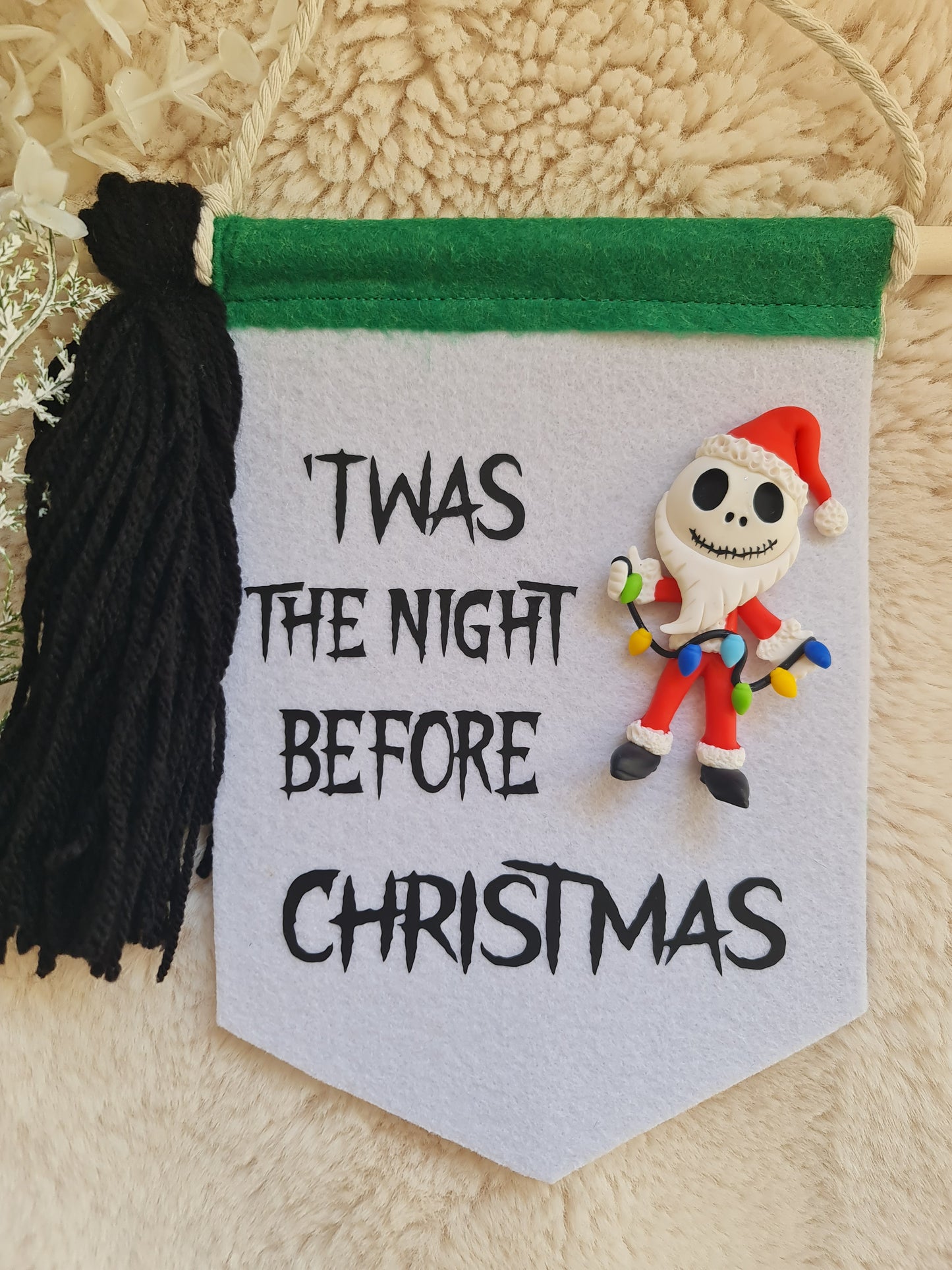 'Twas The Night Before Christmas felt banner
