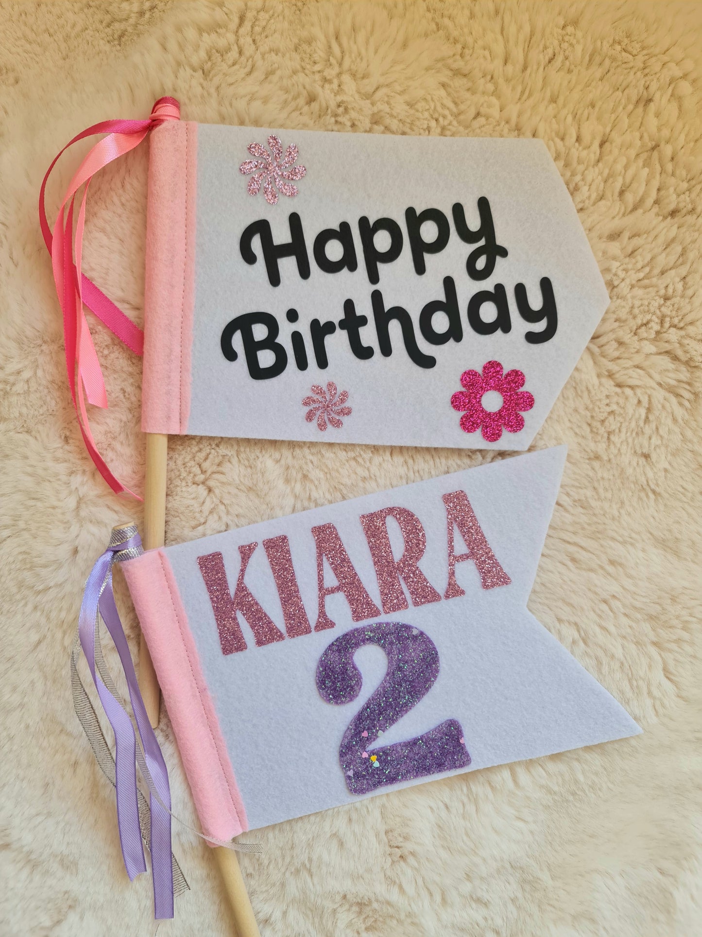 Personalised felt flag