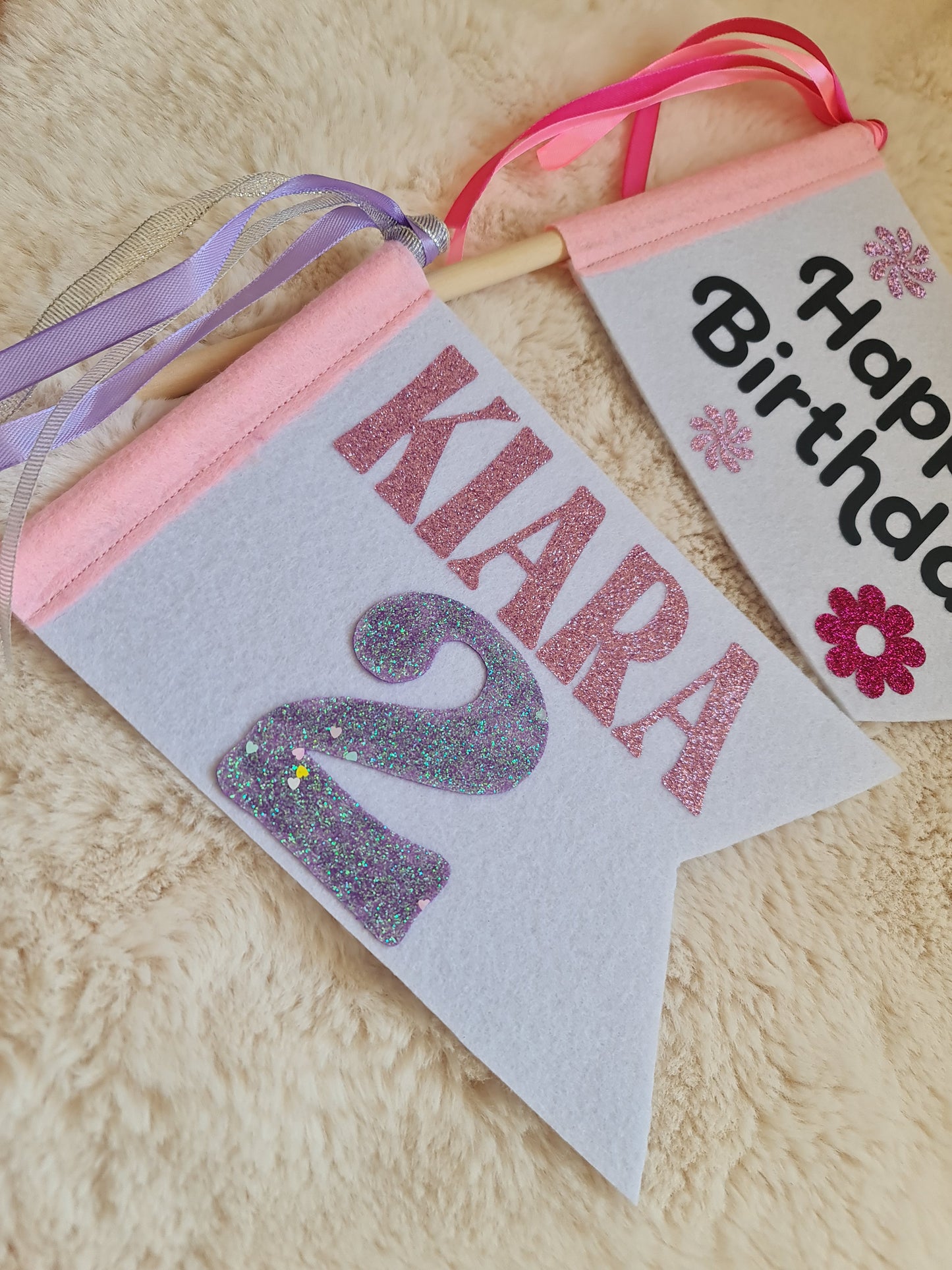 Personalised felt flag