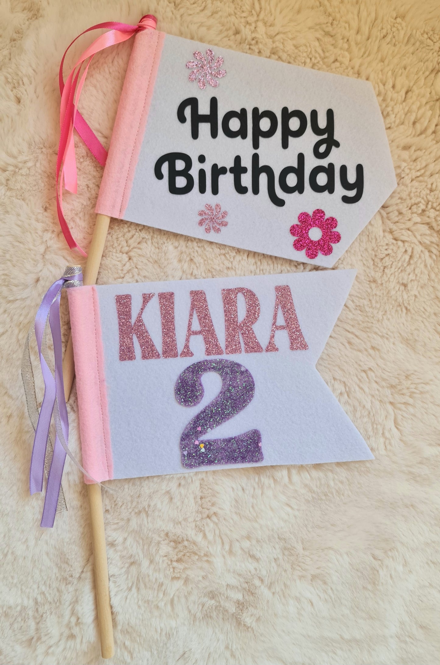 Personalised felt flag