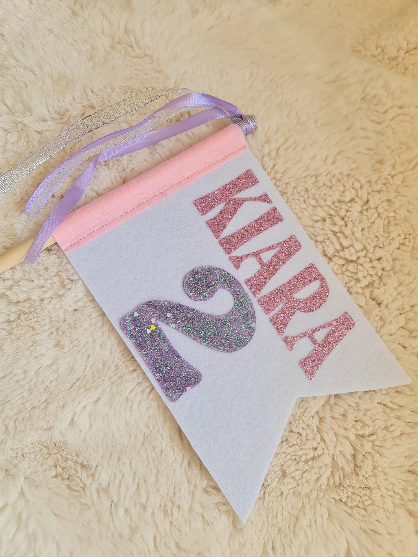 Personalised felt flag