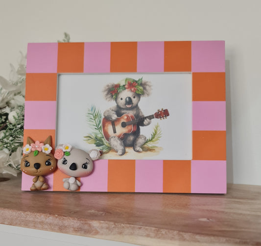 Kangaroo and koala photo frame